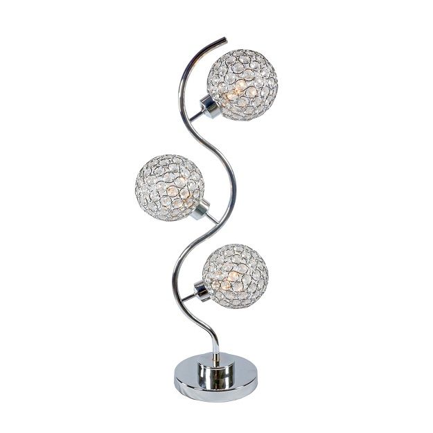 Crystal Globe - Table Lamp - Chrome Image