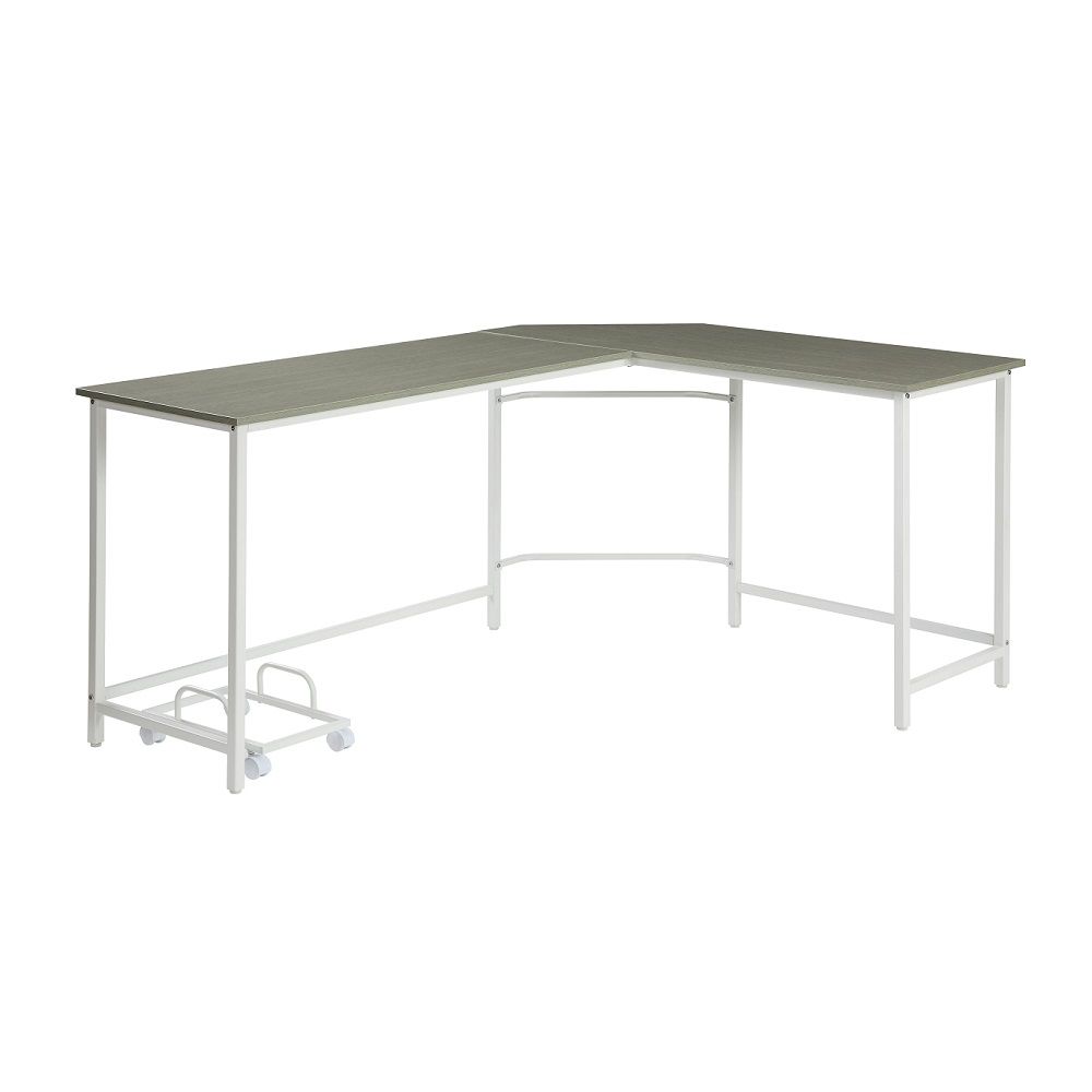 Bambina - Computer Desk - Gray & White, gray, view 2