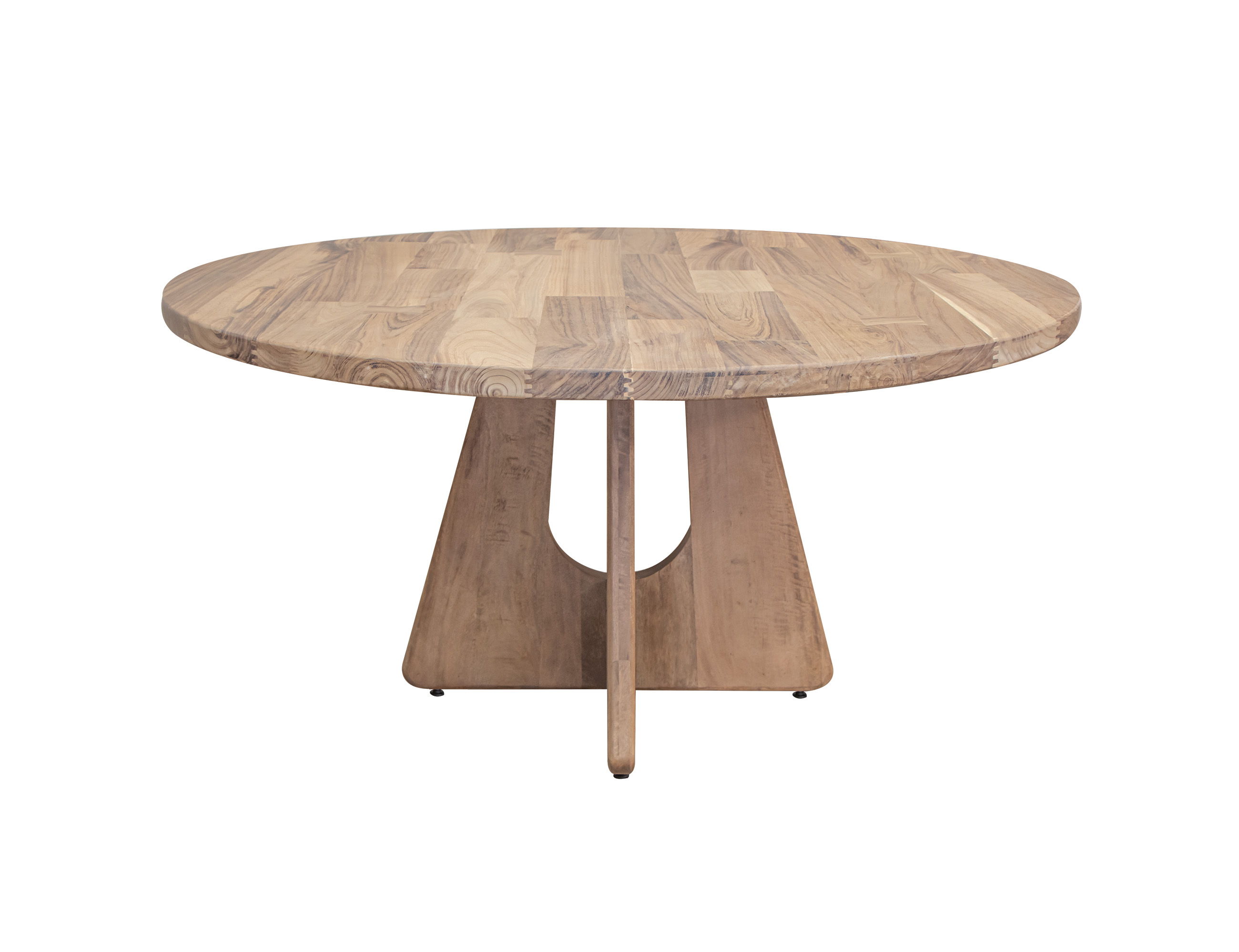 International Furniture Direct Natural Parota - Round Table - Light Brown