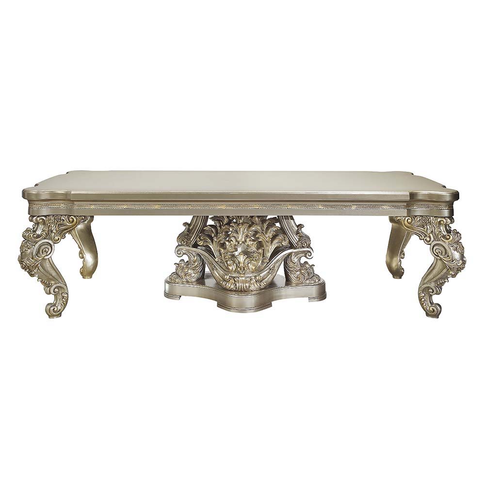 Danae - Dining Table - Champagne & Gold, beige