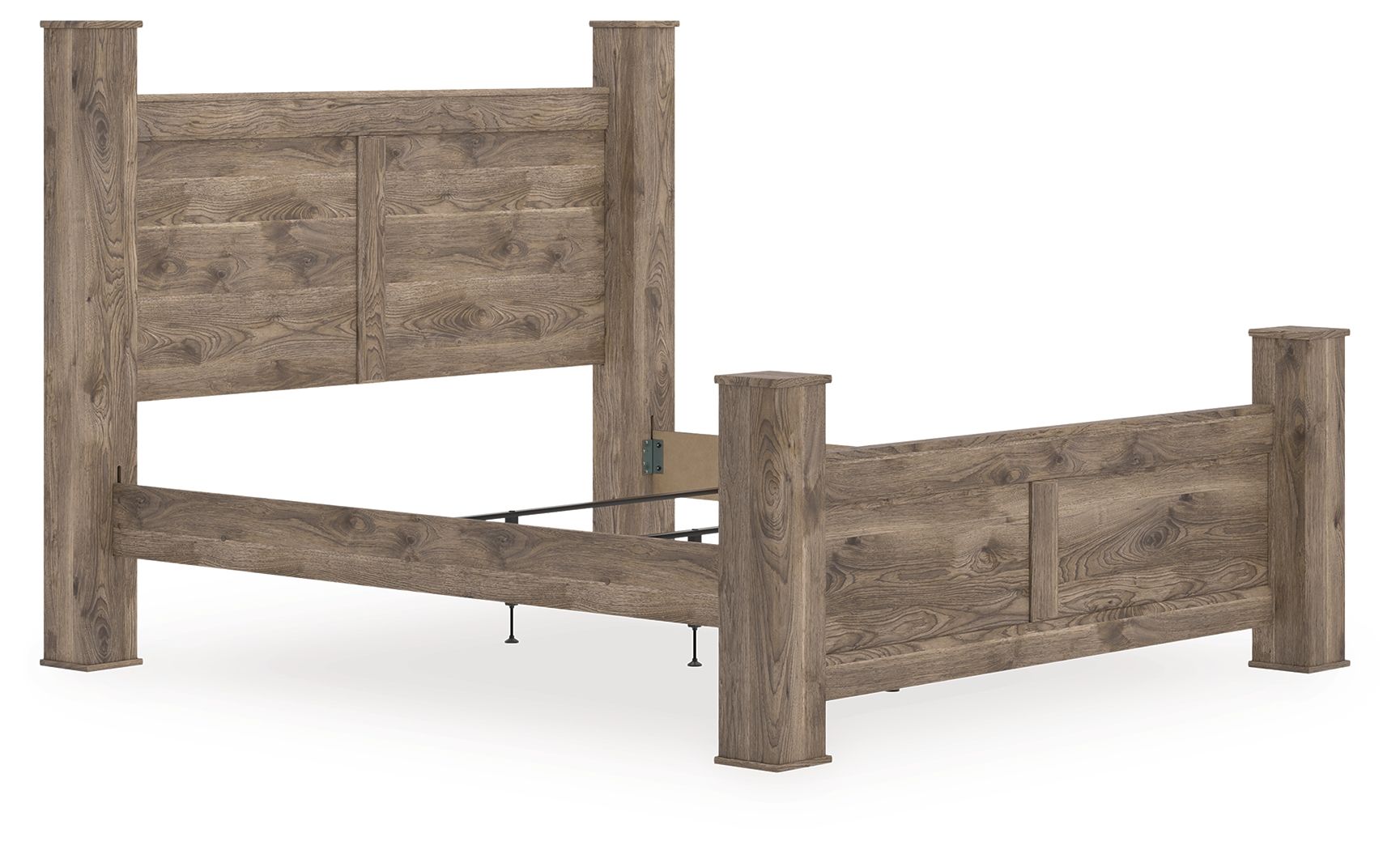 Rusticott - King Poster Bed - Brown