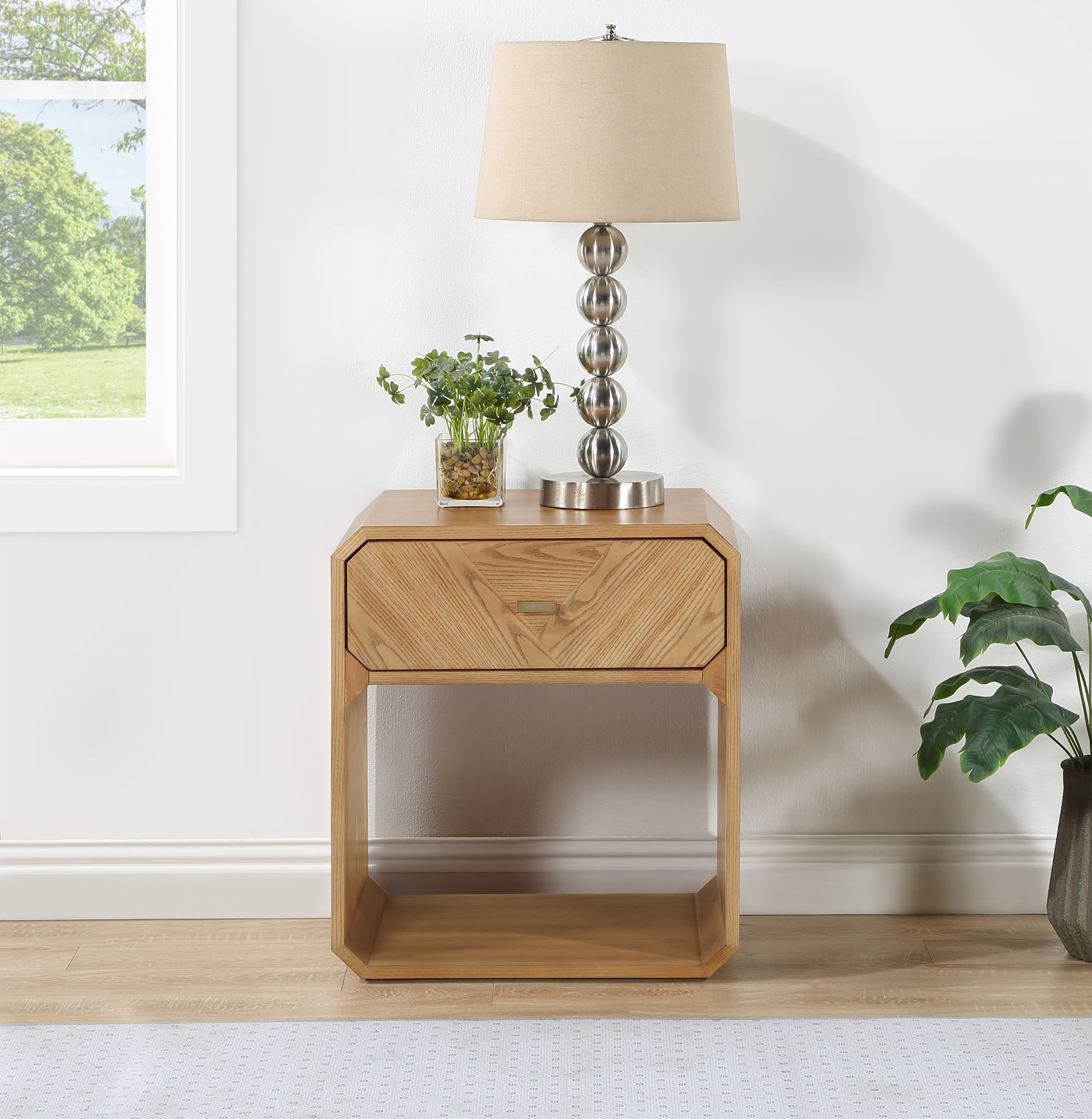 Parker - Ash Veneer Nightstand - Natural