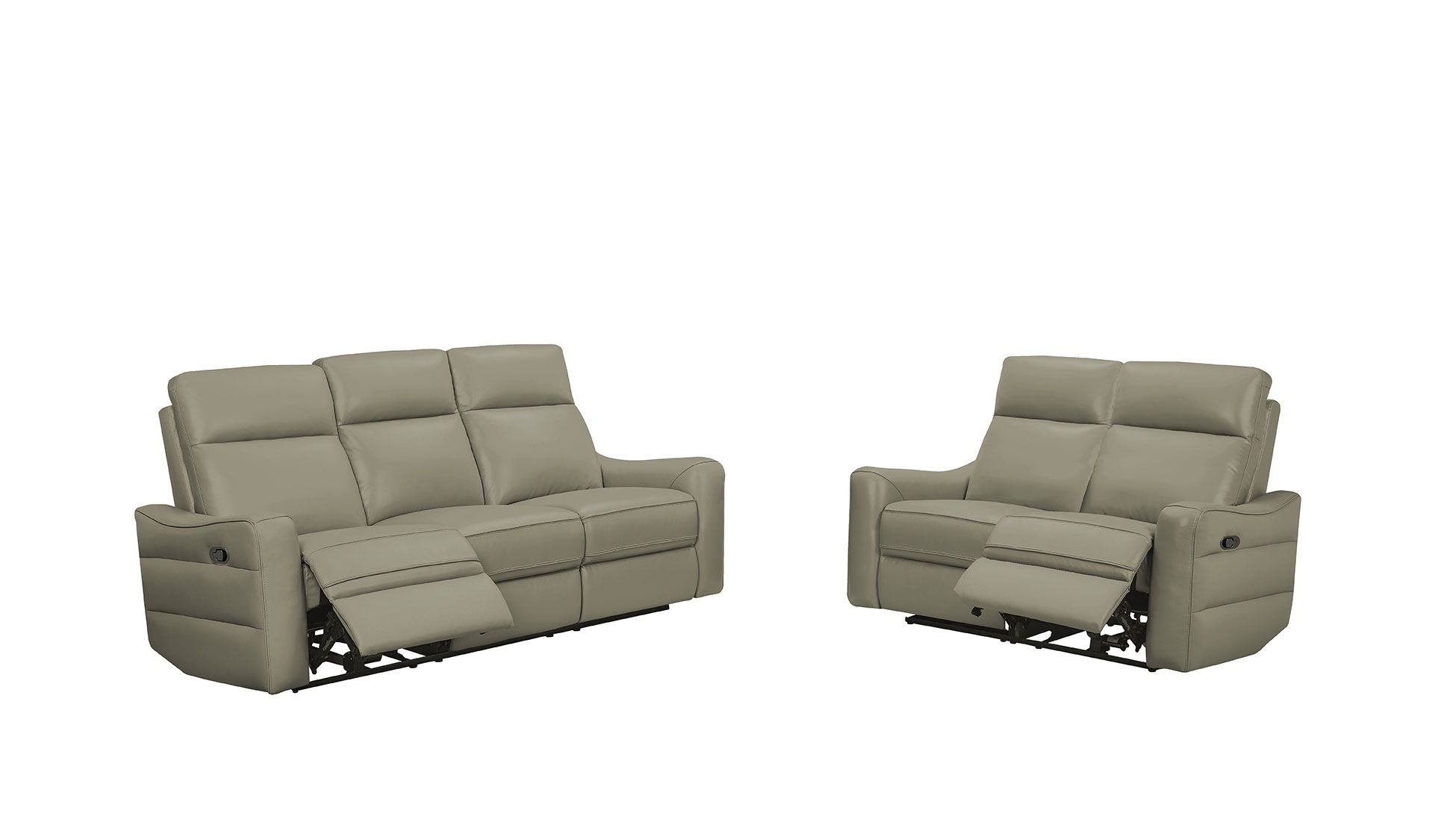 3517 - Sofa With Manual Recliners - Gray