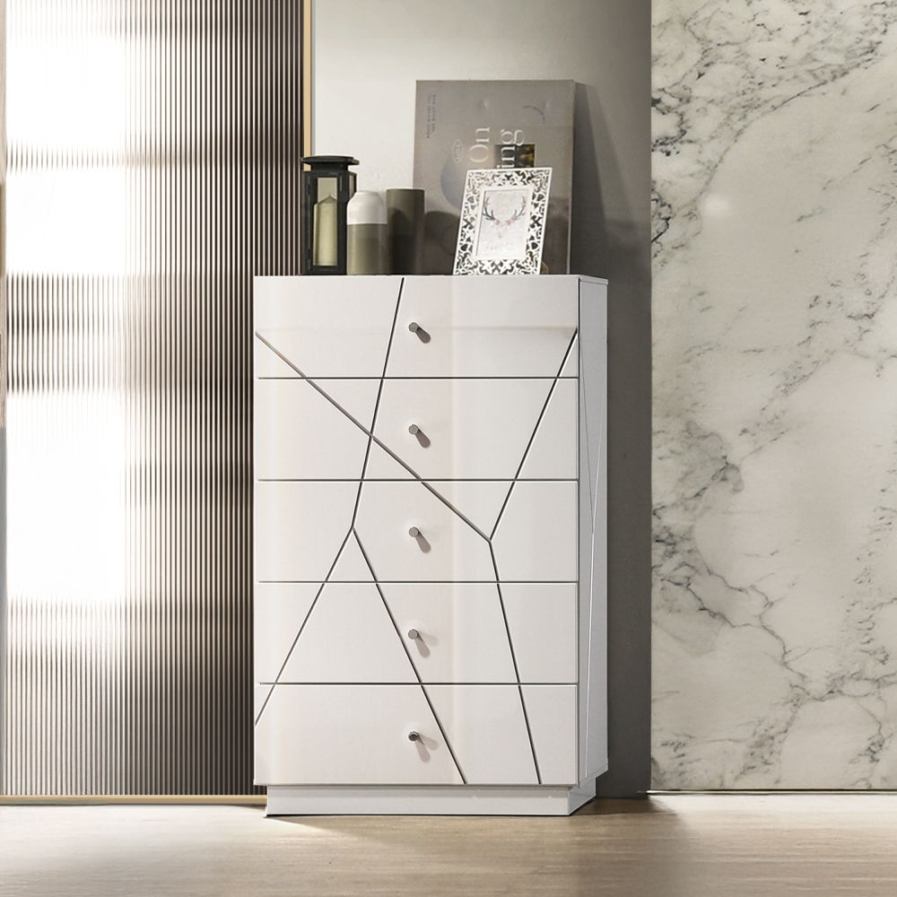 Esther - Chest - White / Silver, white