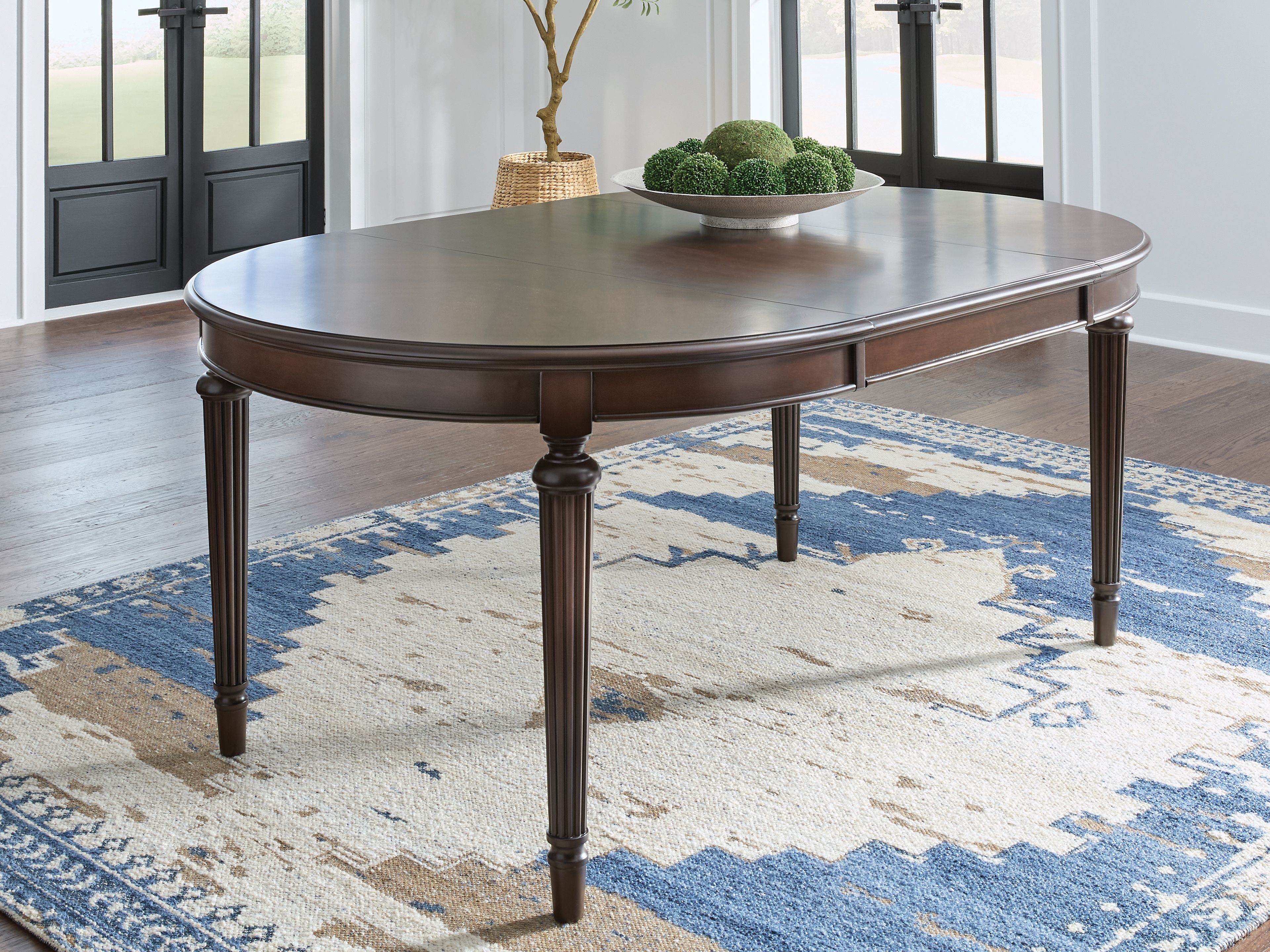 Ashley Furniture Lavinton - 8 Pc. - Dining Room Extension Table, 6 Side Chairs, Server - Brown - Image 2