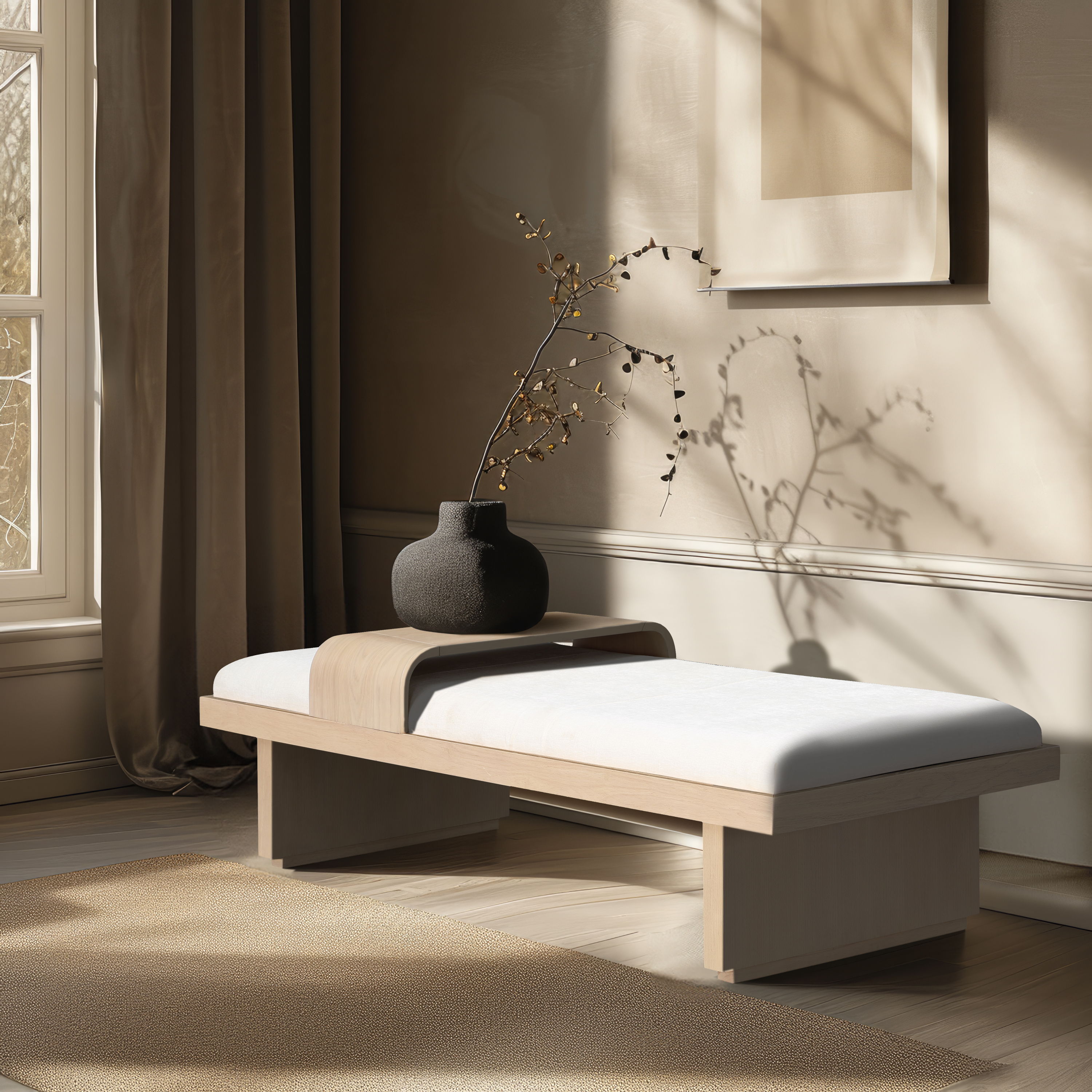 Arlington - Bench - Natural / Cream