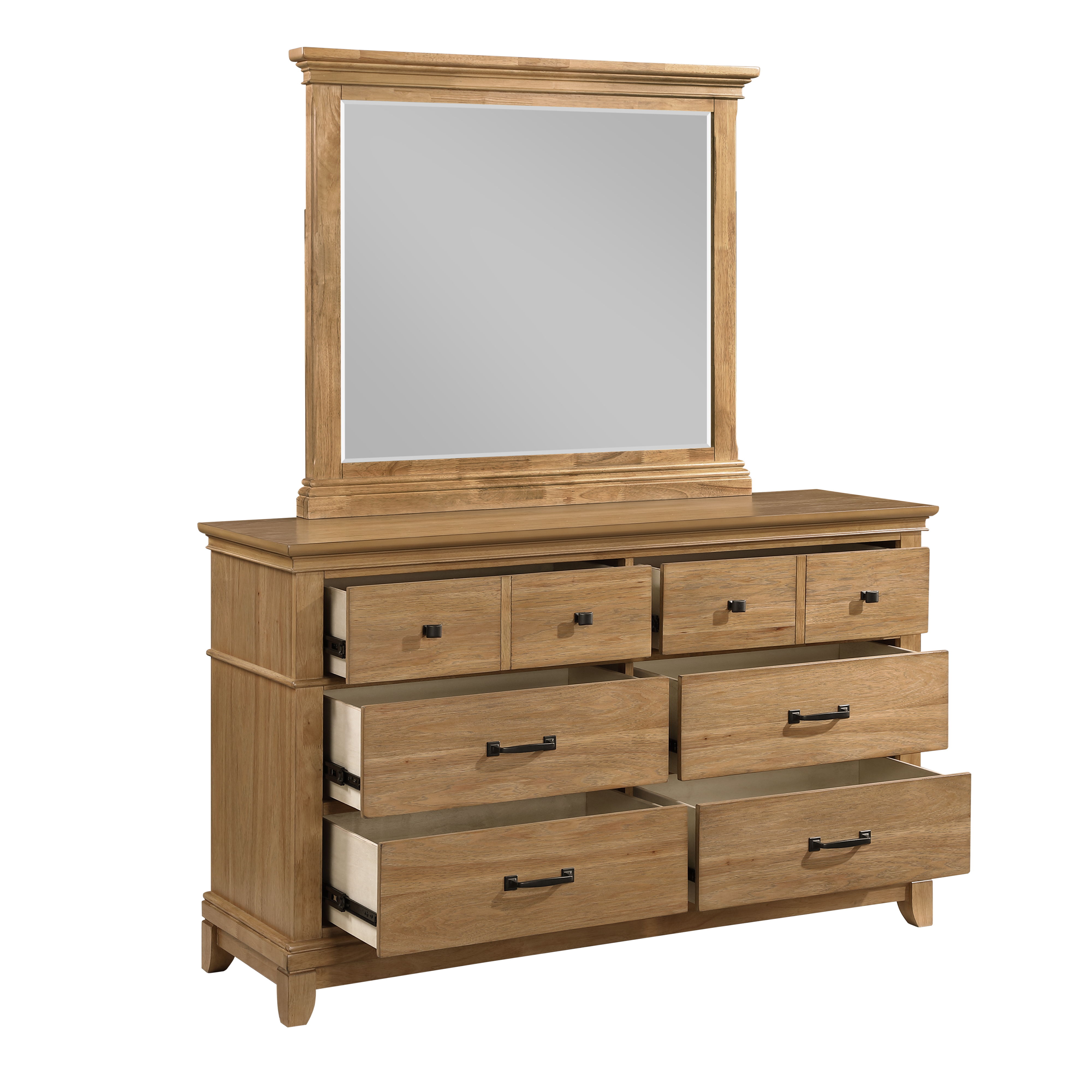 Sunstone - Dresser & Mirror - Light Brown