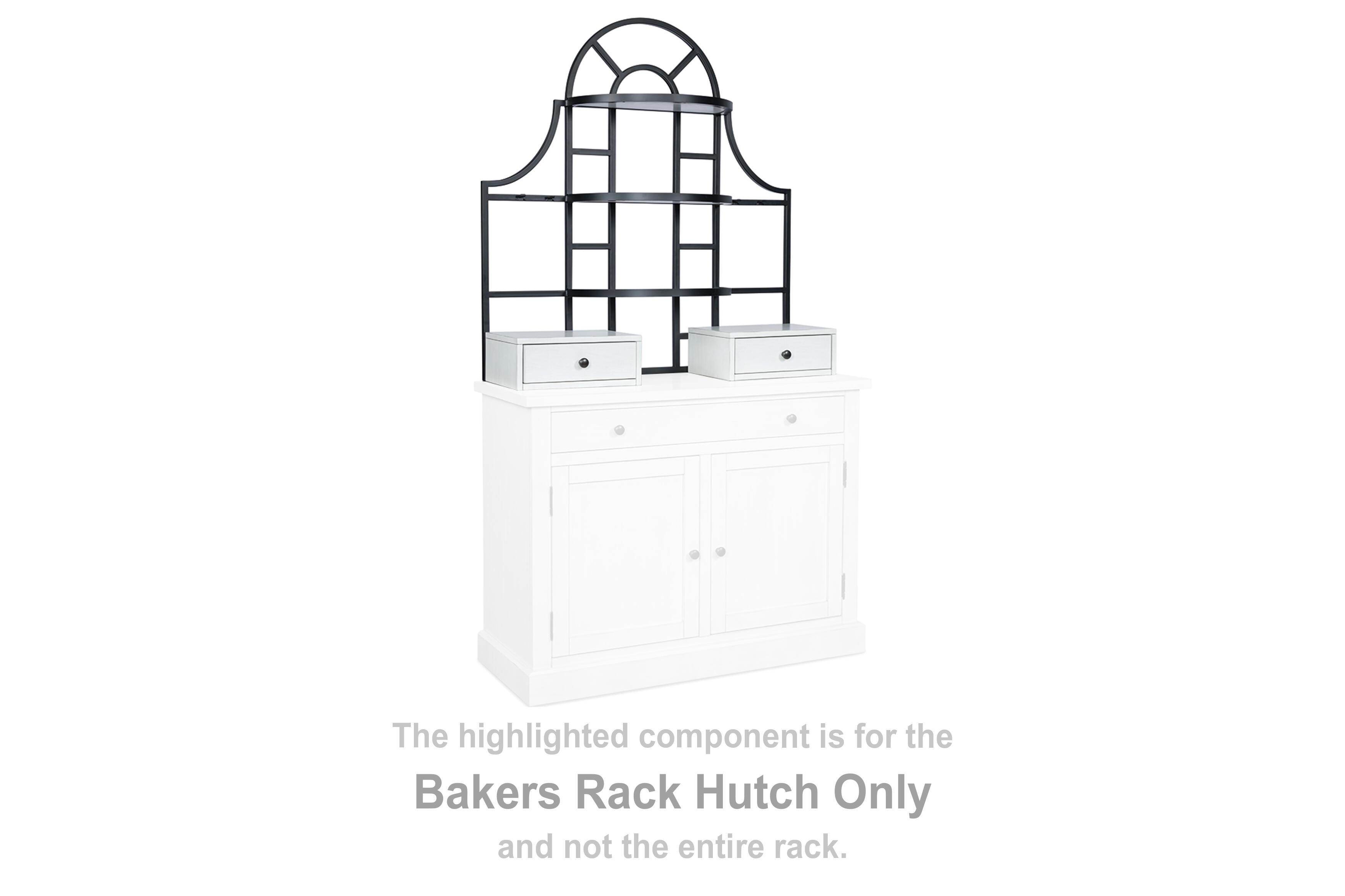 Greddinton - Bakers Rack Hutch - White / Black