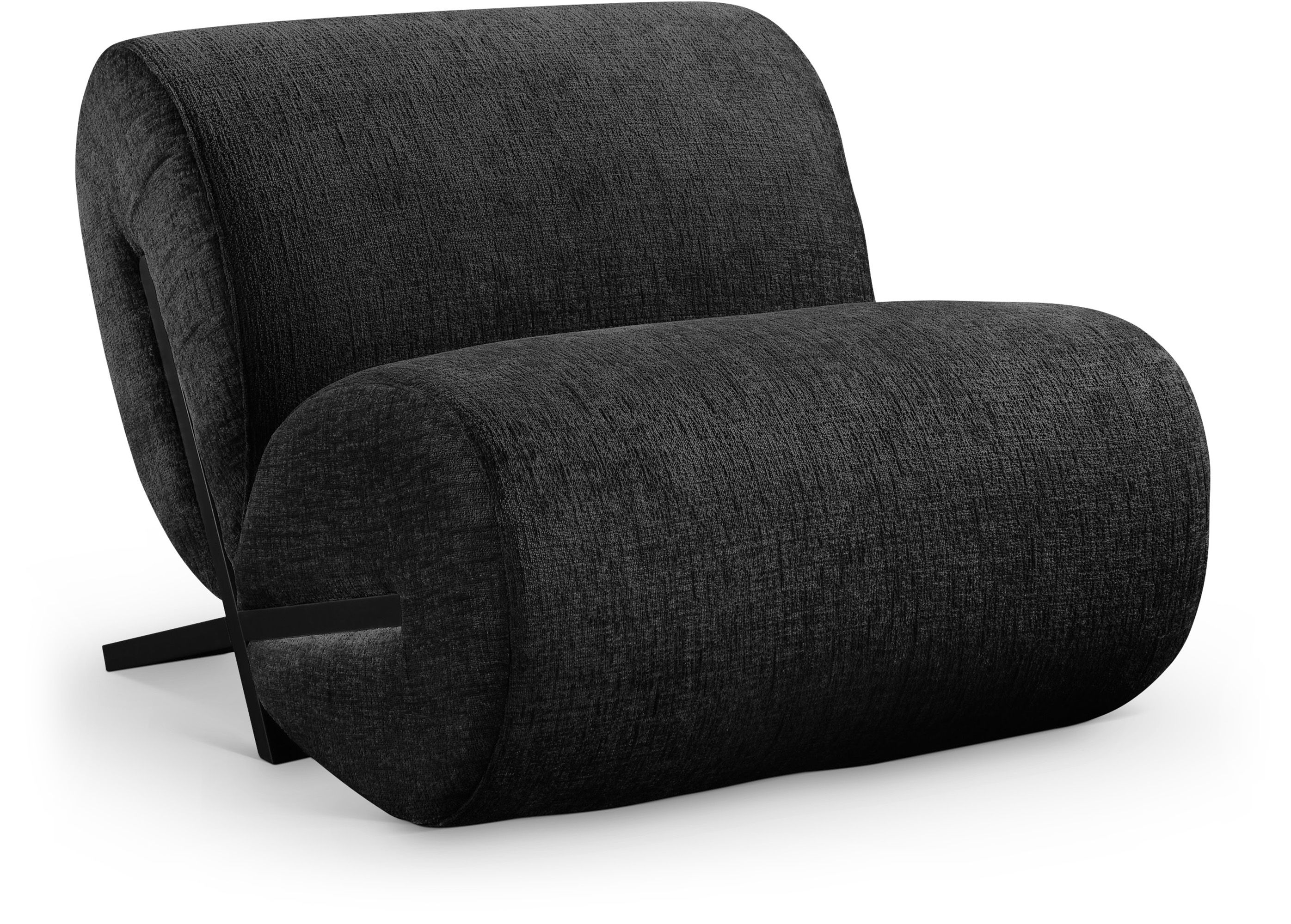 Akira - Fabric Upholstered Accent Chair - Black