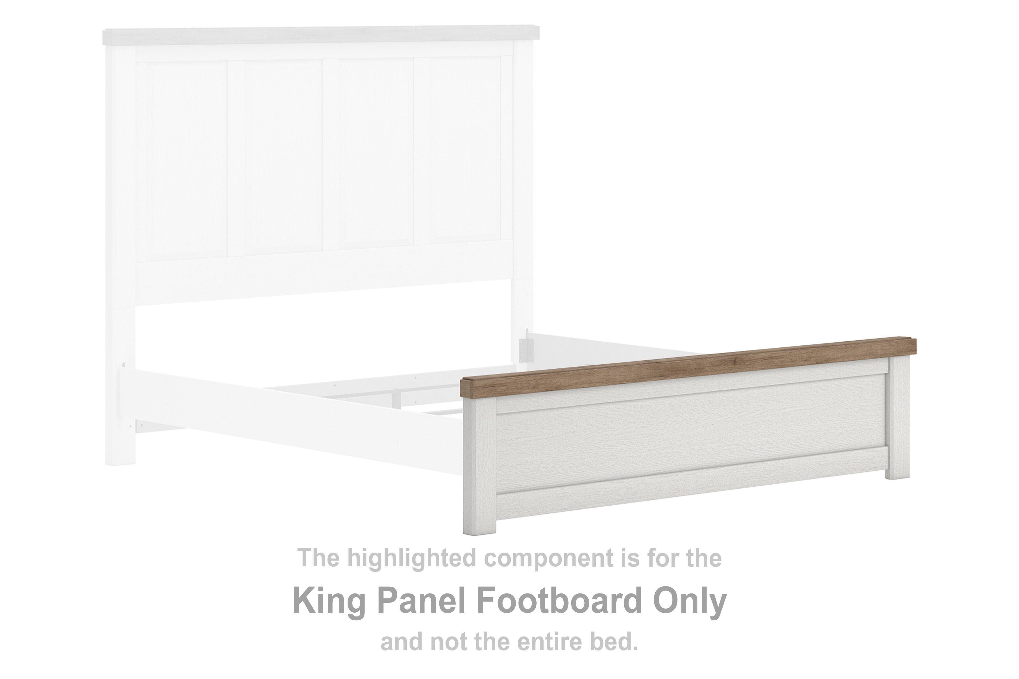 Savonport – King Panel Footboard – White / Brown