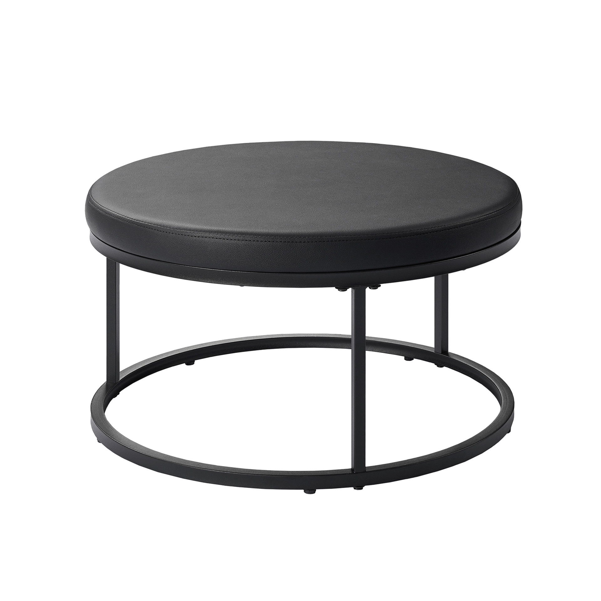 Forma - 4 Piece Occasional Set (1 Coffee, 1 Large End Table & 1 Stool, 1 Small End Table) - Black / White / Gray, black, view 6