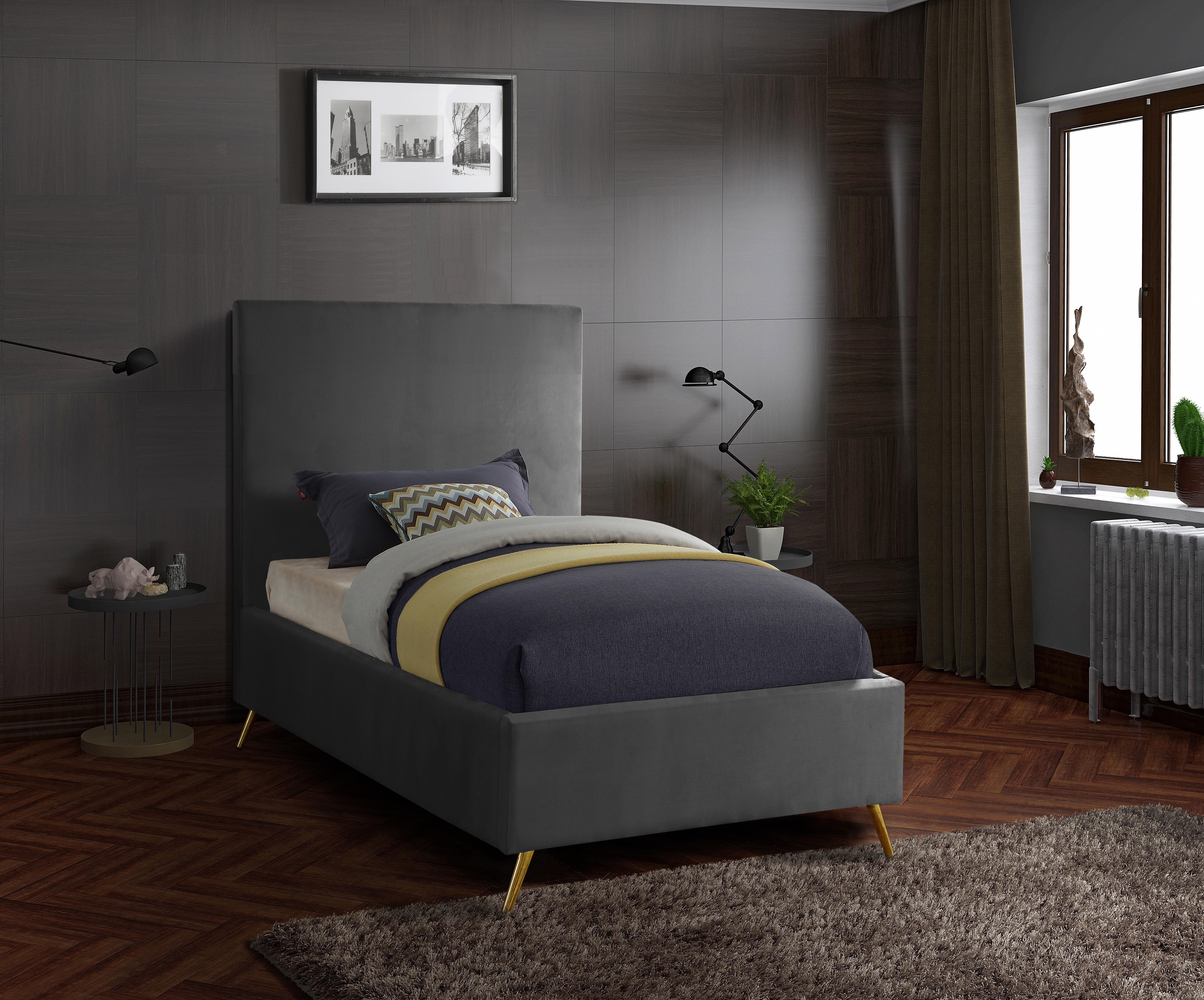 Jasmine - Twin Bed - Gray