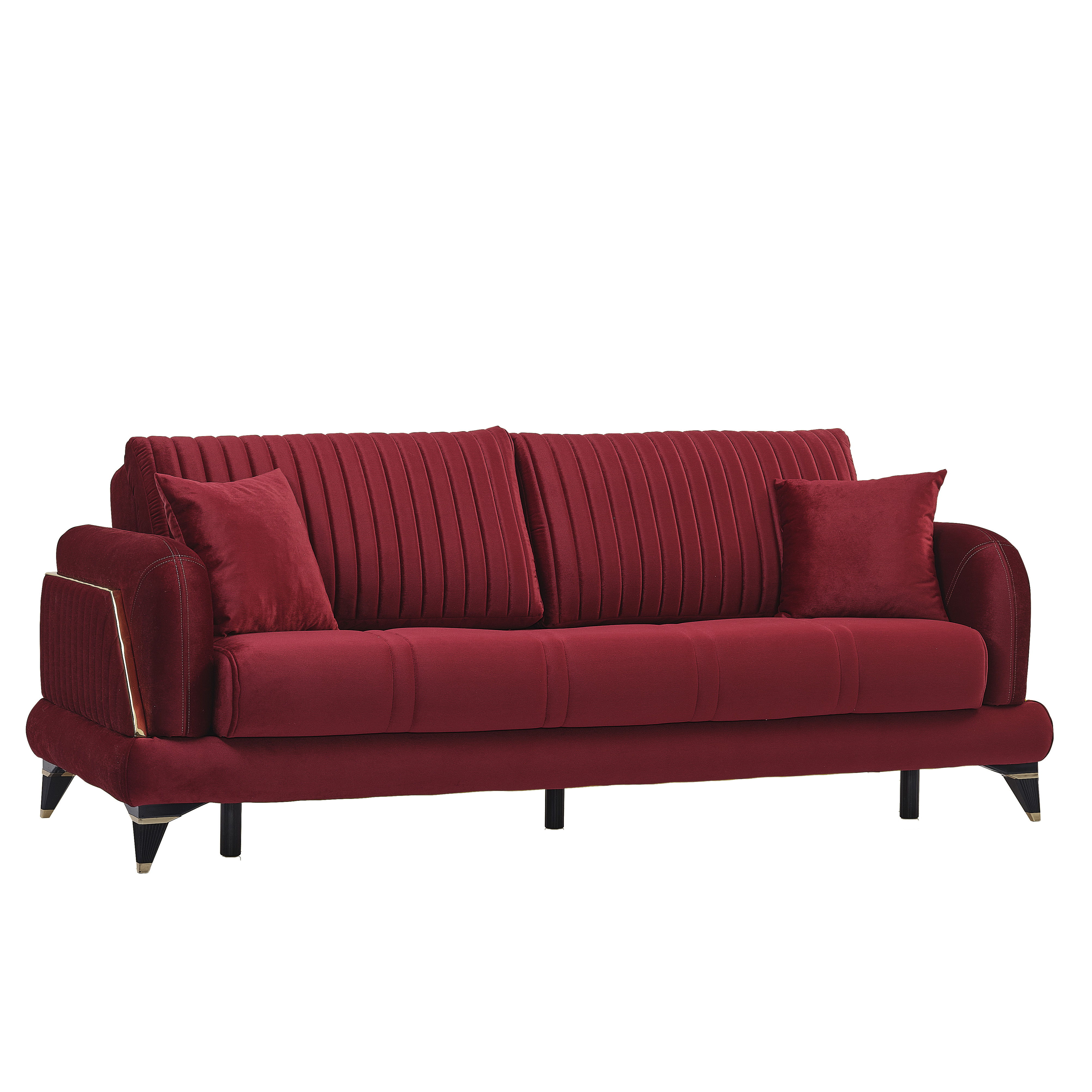 Ottomanson Ruby Convertible Sofa Bed With Storage Burgundy New Lots Furniture Online Store