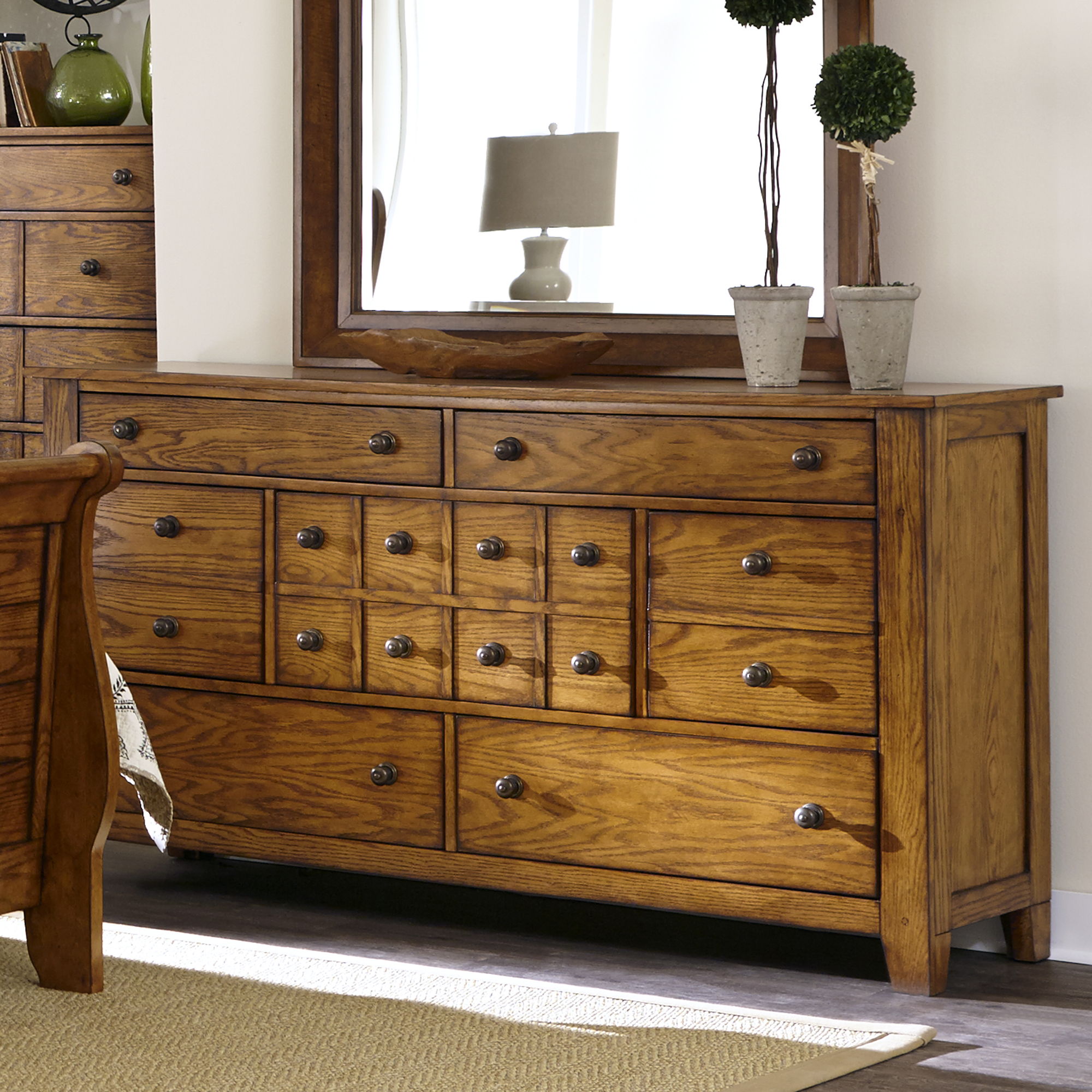 Liberty Furniture Grandpas Cabin - 7 Drawer Dresser - Light Brown