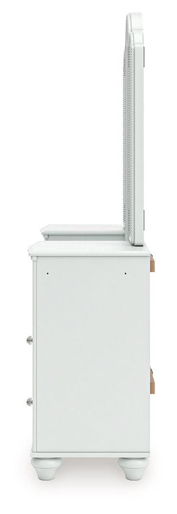 Ashley Furniture Kozlani - Vanity With Mirror - White - Image 8