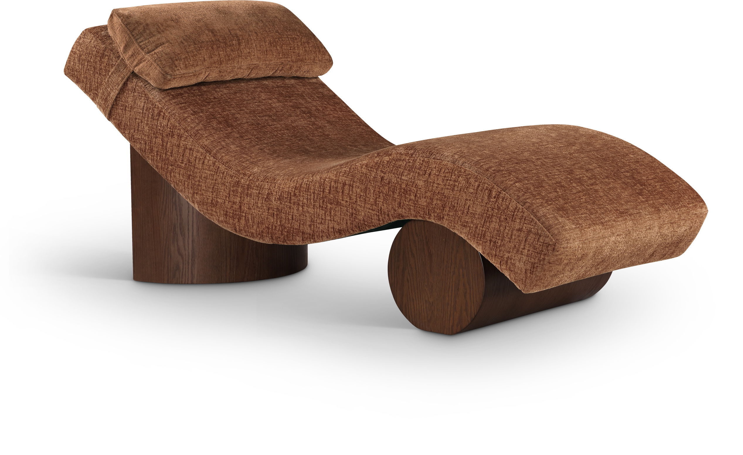 Marcella - Fabric Upholstered Chaise Lounge - Cognac