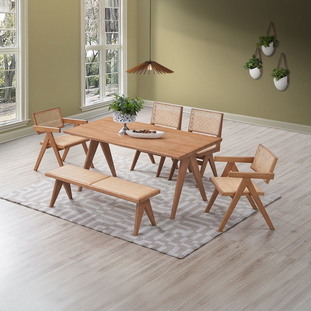 Velentina - Dining Table - Natural, light brown, view 5