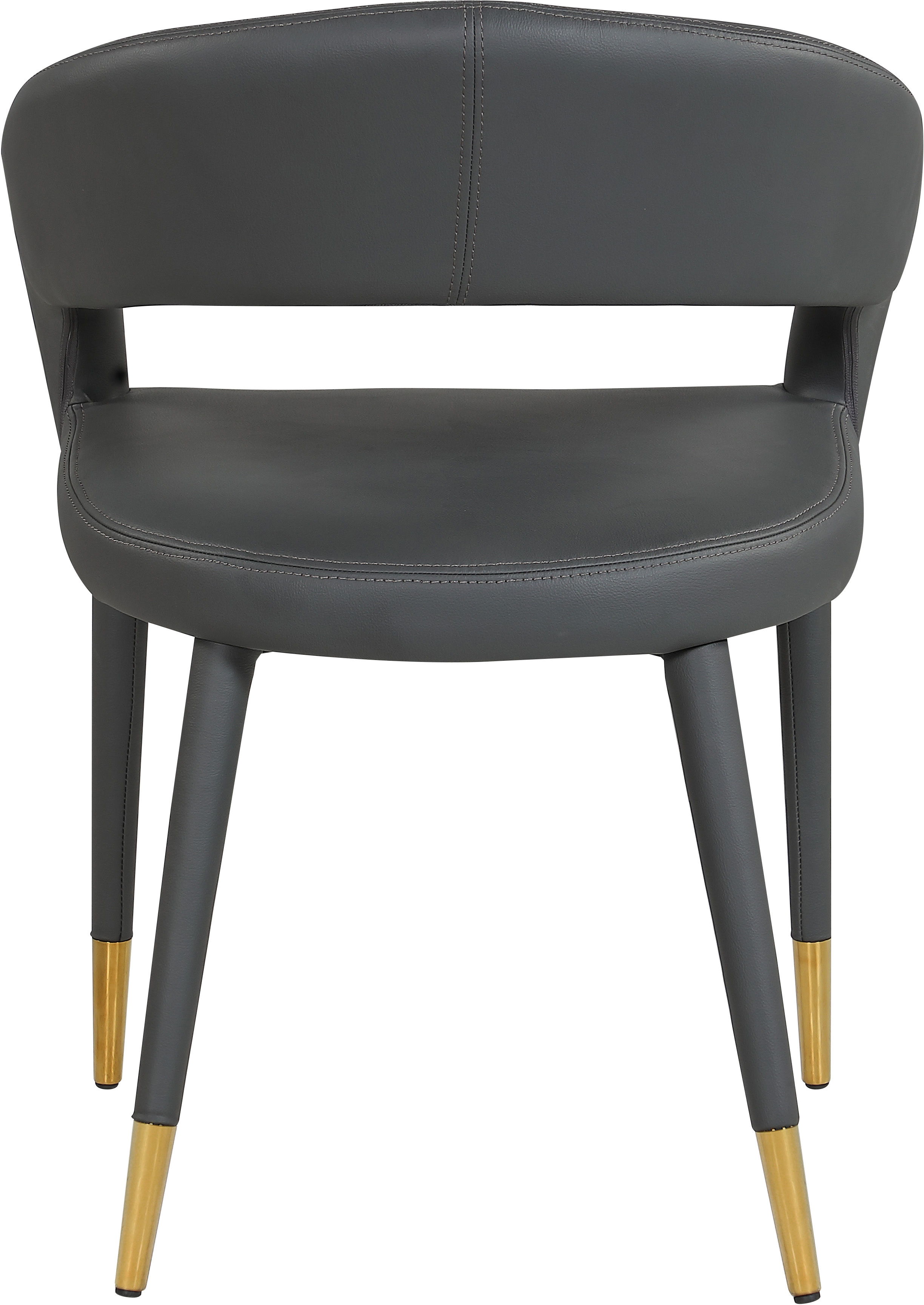 Destiny - Faux Leather Dining Chair - Gray