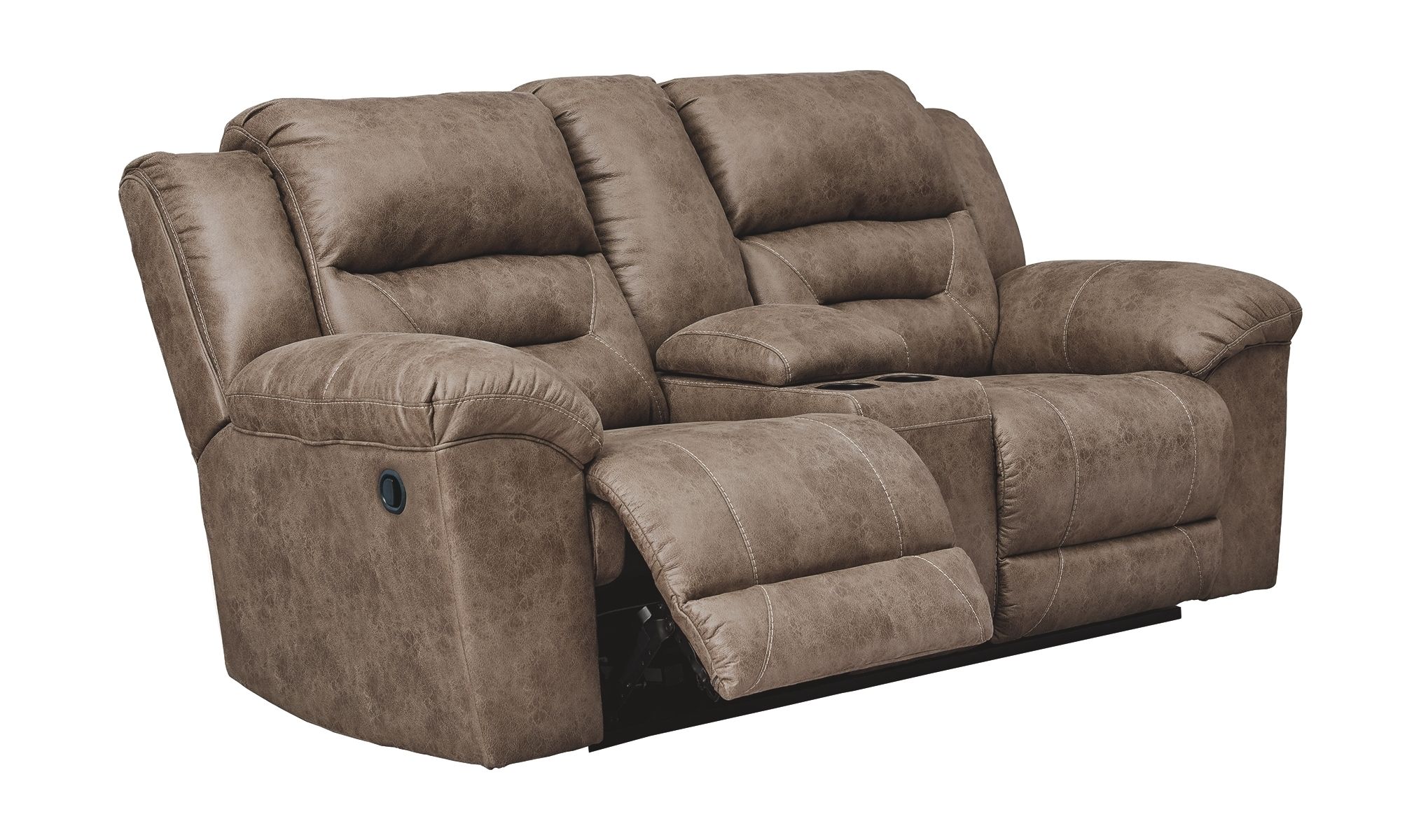 Ashley Furniture Stoneland - 2 Pc. - Reclining Sofa, Loveseat - Fossil - Image 5