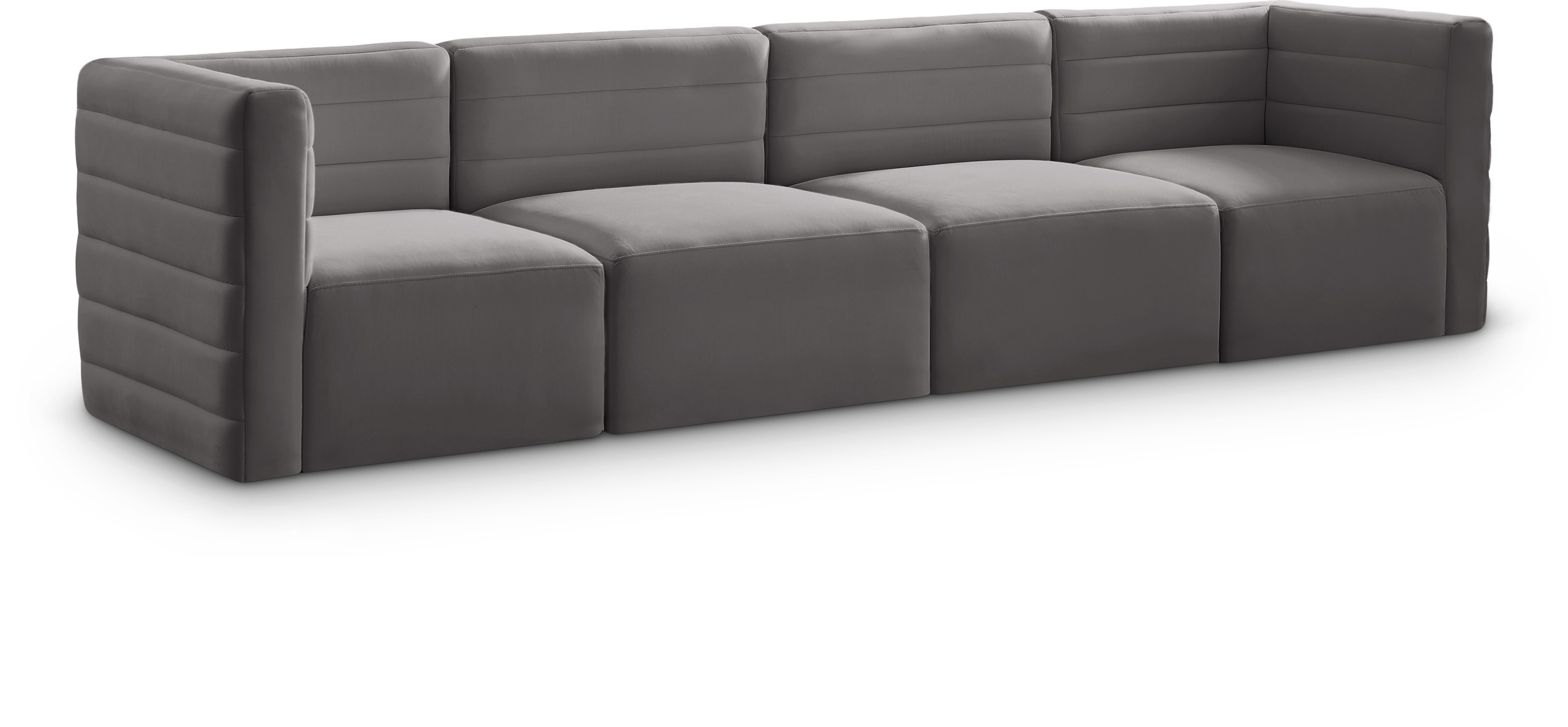 Quincy - 4 Seat Modular Sofa - Gray