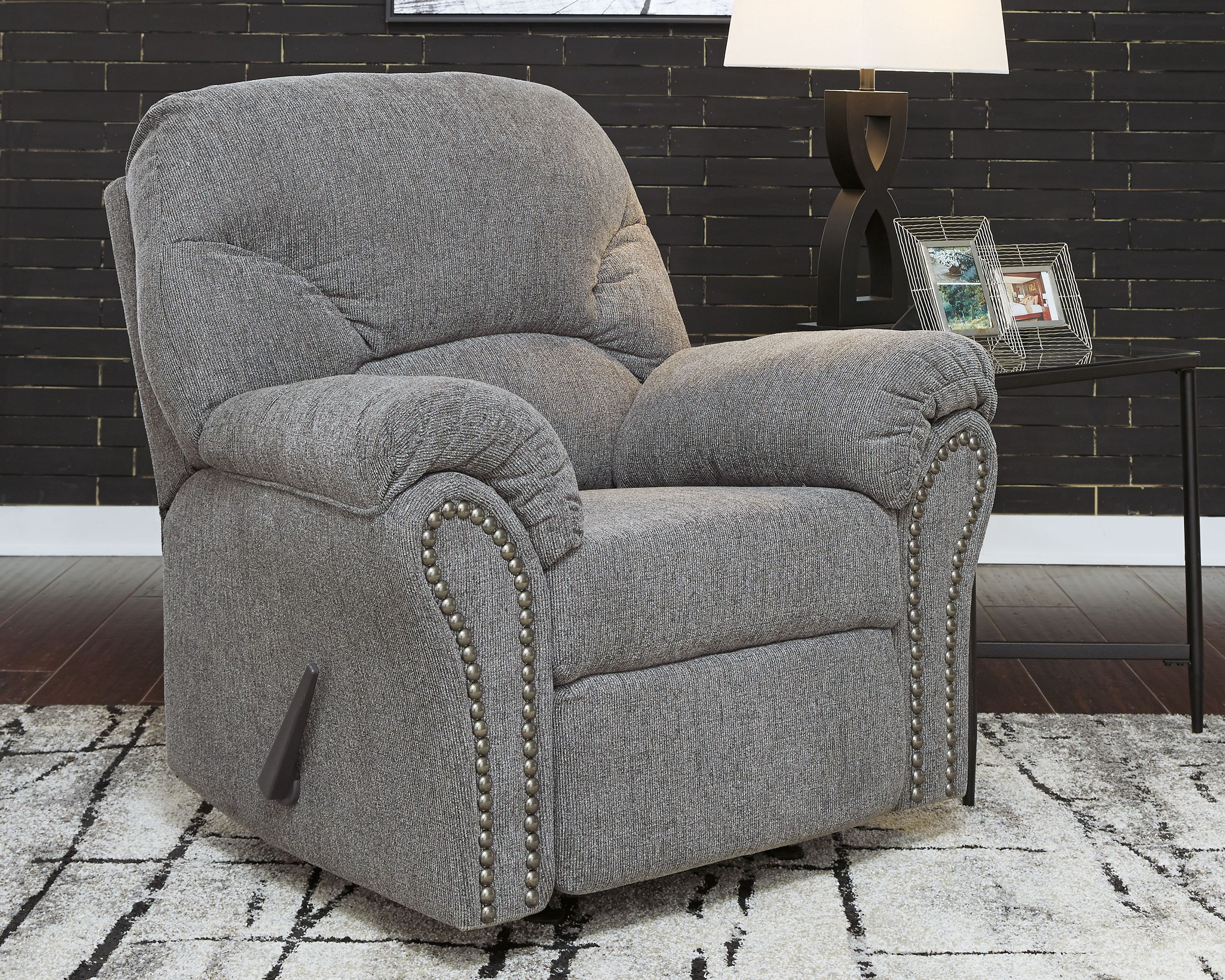 Ashley Furniture Allmaxx - Rocker Recliner - Pewter - Image 2