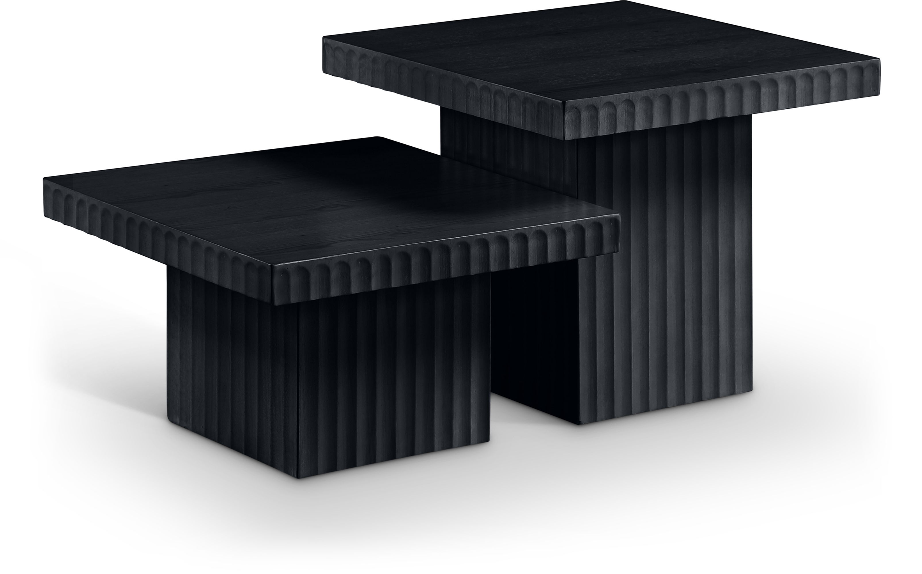 Spencer - Oak Veneer 2 Piece Coffee Table - Black