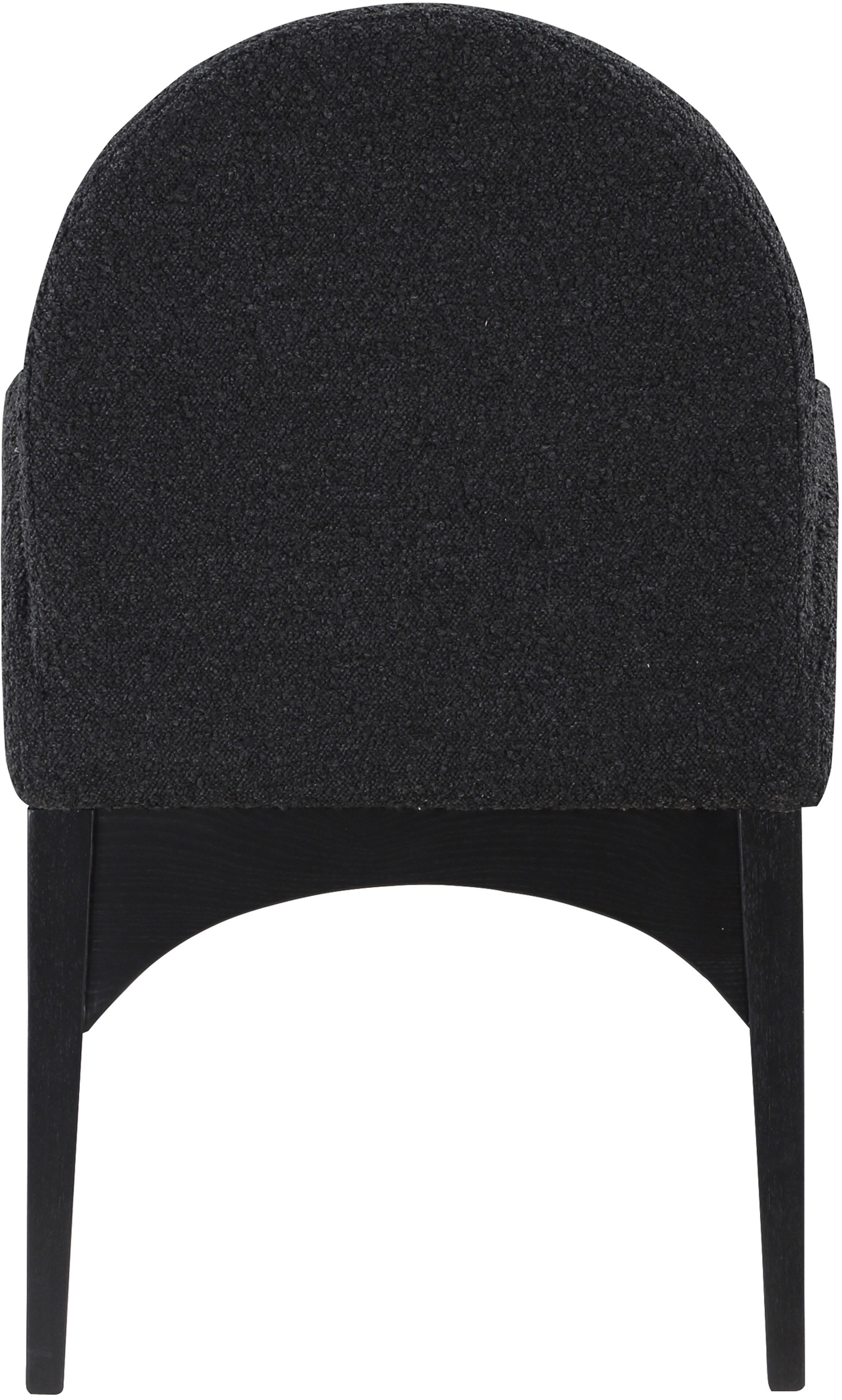 Waldorf - Boucle Dining Arm Chair With Black Legs - Black