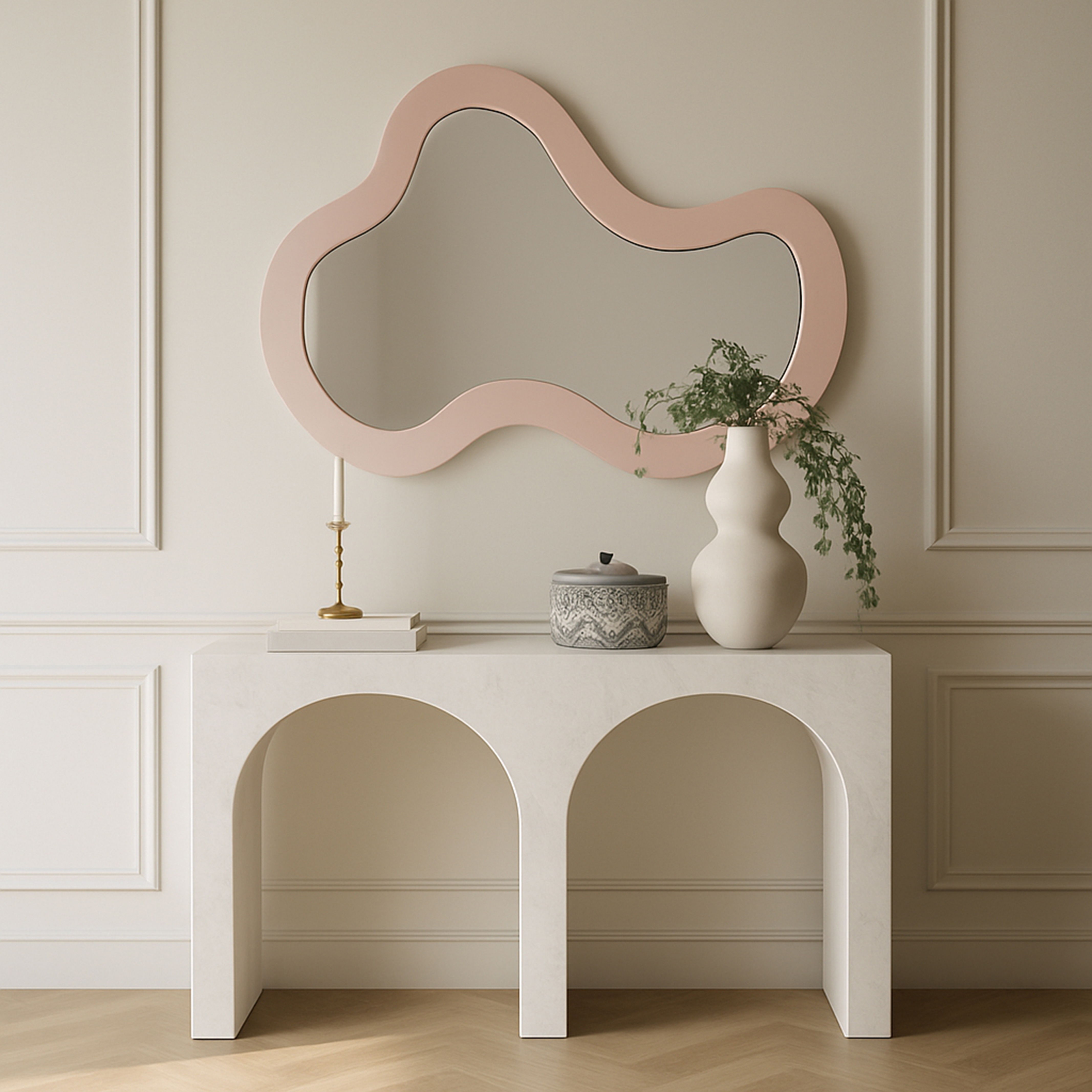Oblique - 38" Frame Mirror - Pink