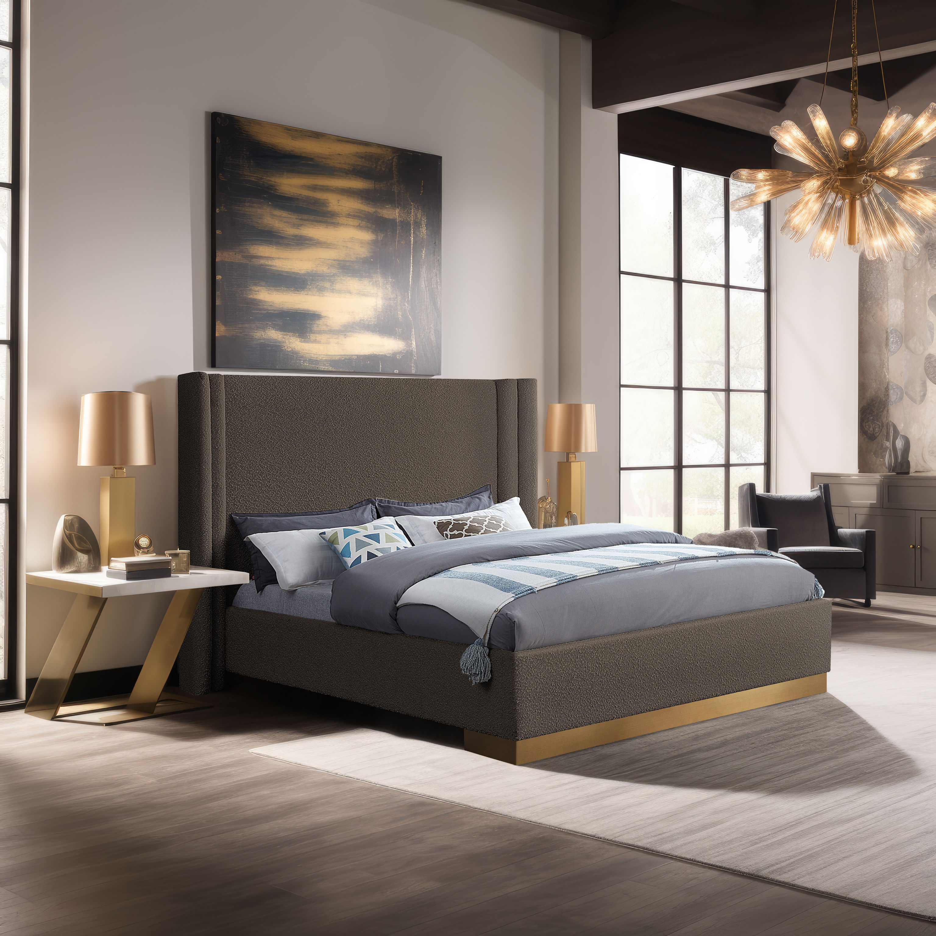 Halton - King Bed - Brown