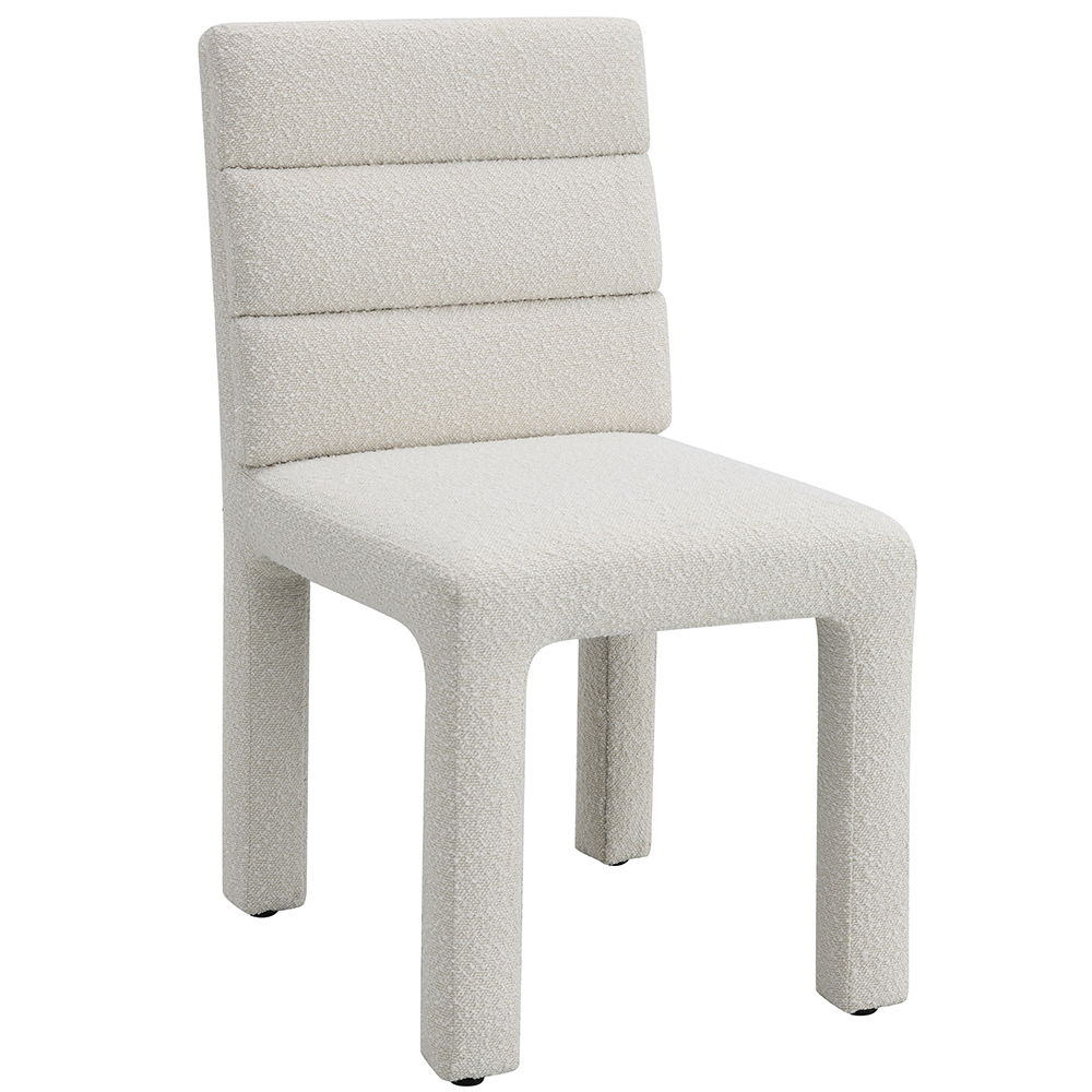 Hettie - Side Chair (Set of 2) - Beige Boucle, white, view 2