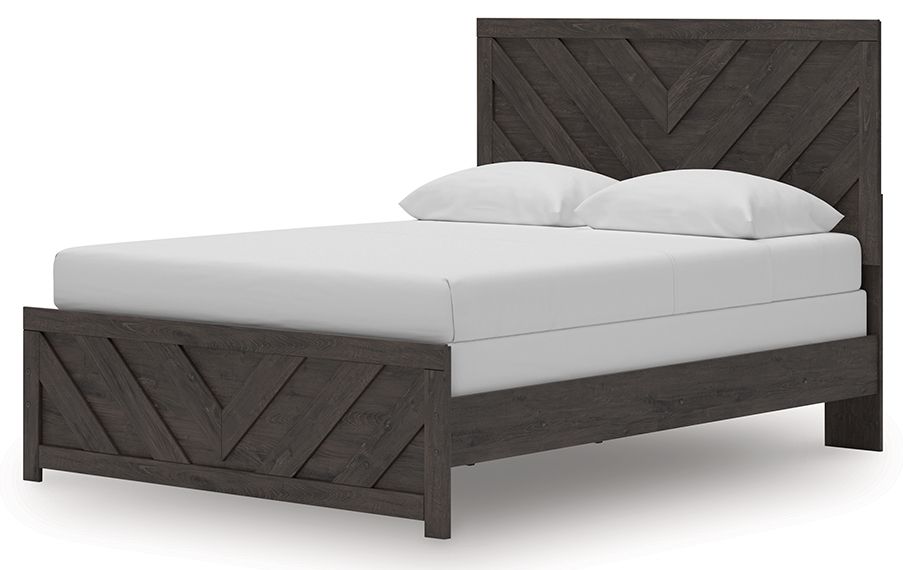 Prendonea - Queen Panel Bed - Charcoal