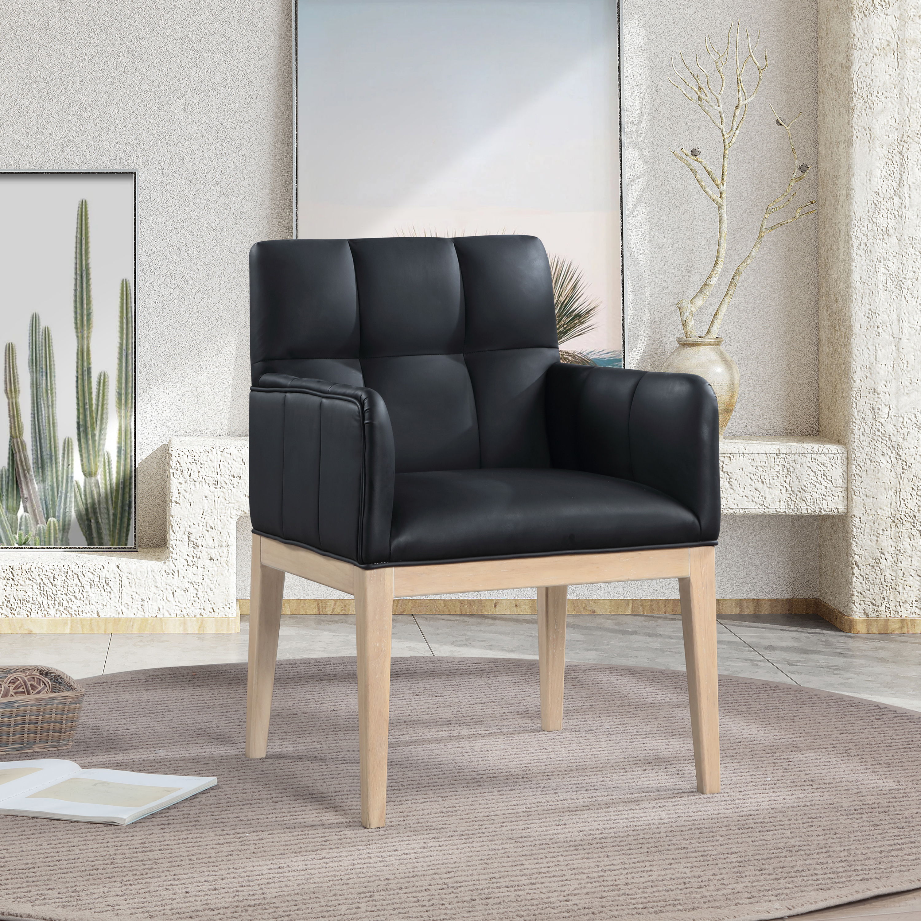Adrian - Dining Arm Chair (Set of 2) - Black