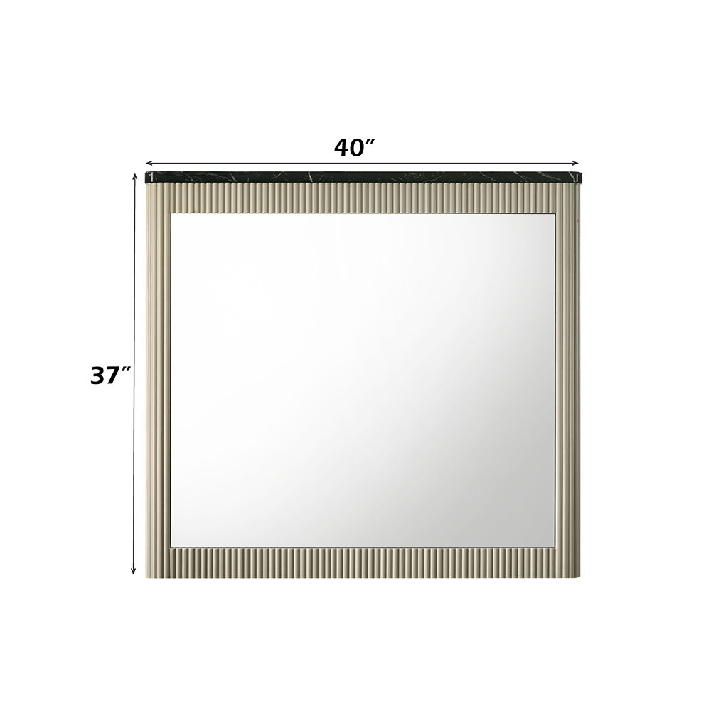 Travonte - Mirror - Gray / Beige, beige, view 4