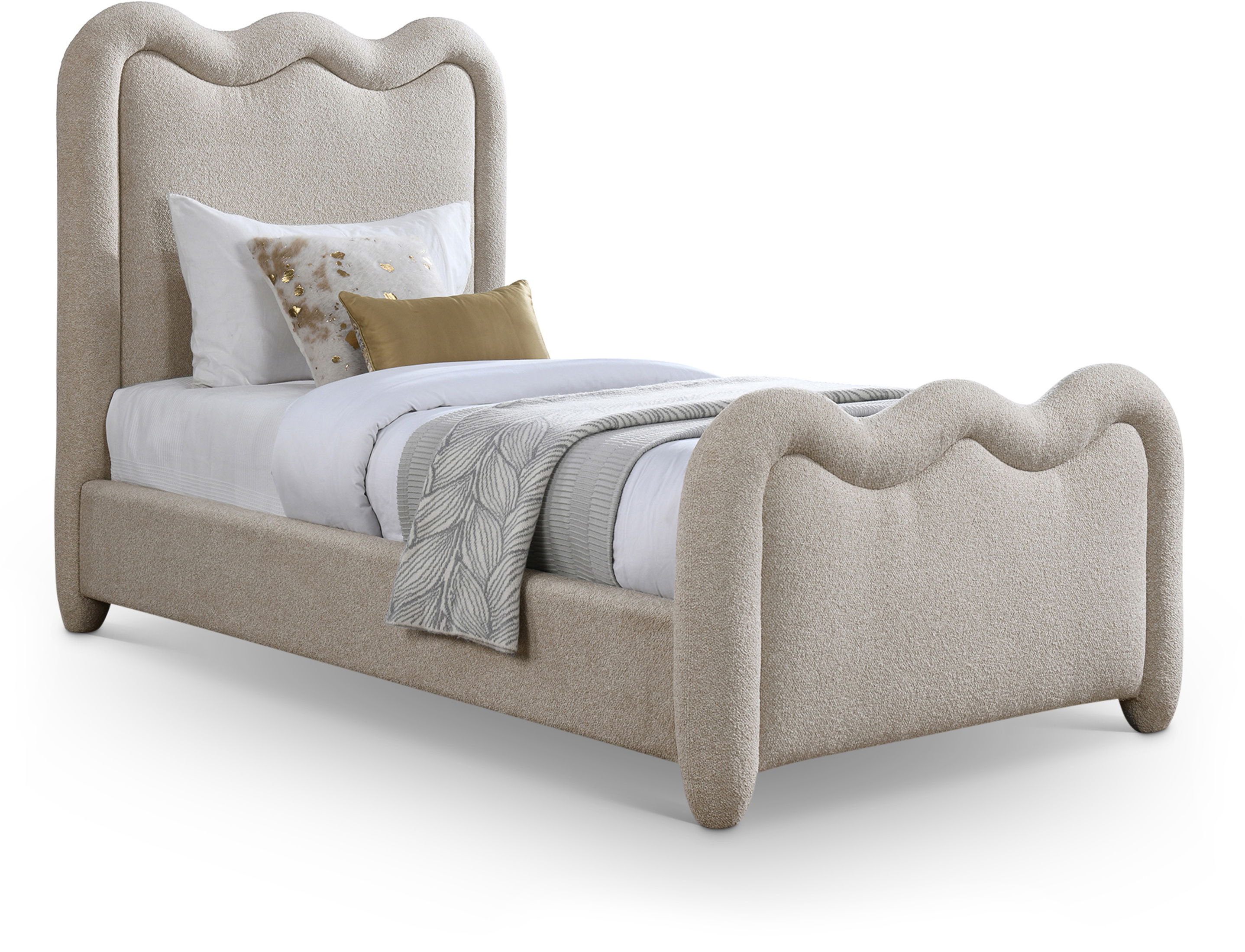 Gavin - Twin Bed - Beige