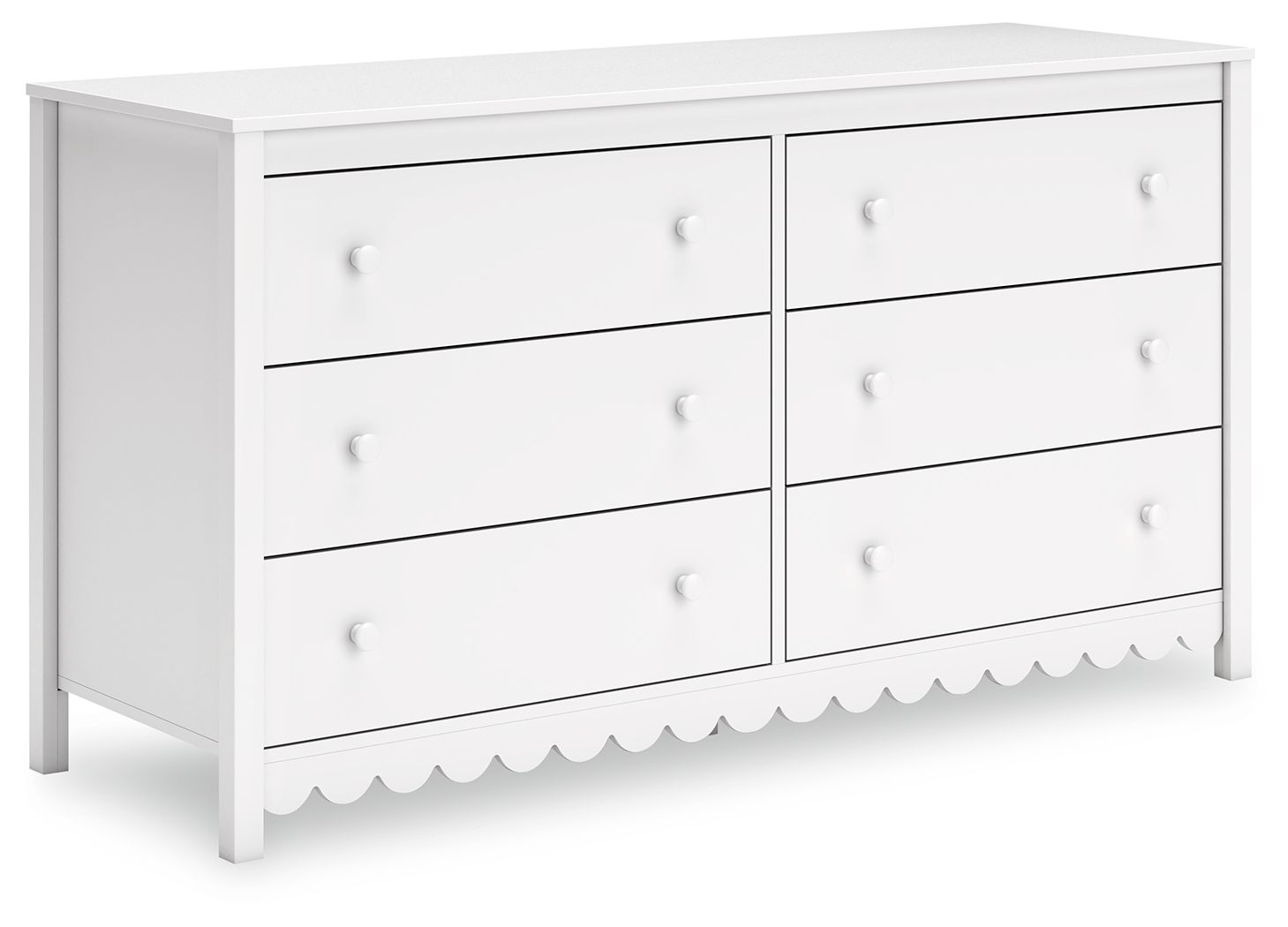 Hallityn - 6 Pc. - Dresser, Chest, Full Panel Platform Bed, 2 Nightstands - White