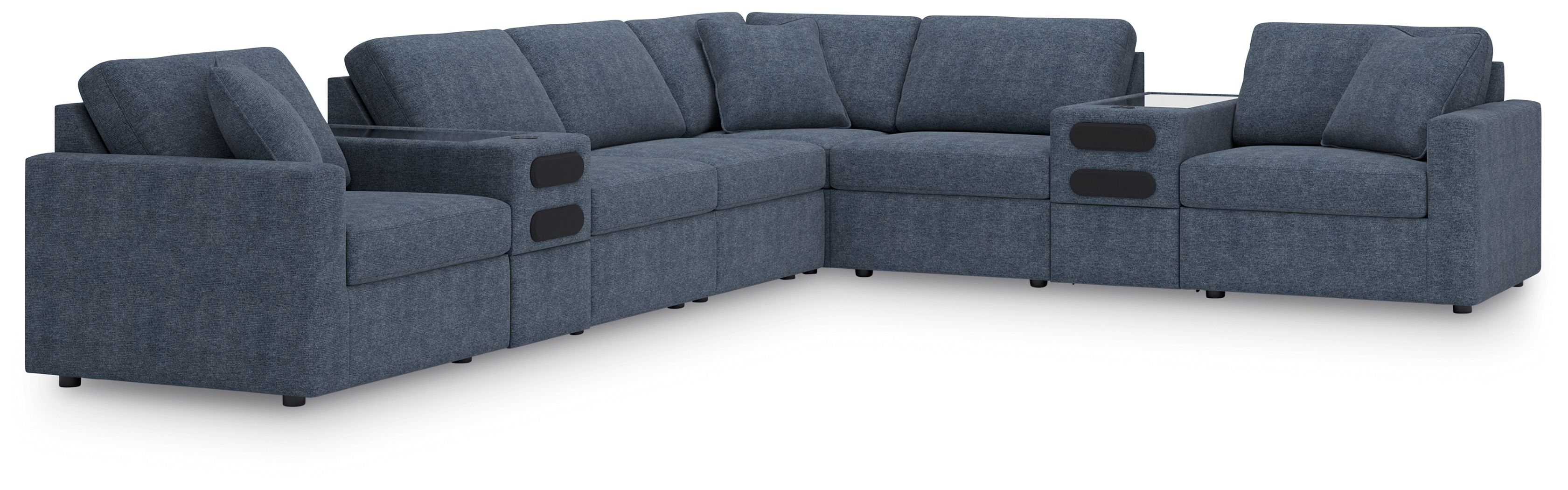 8 Pc · Sectional With 2 Audio System Consoles
