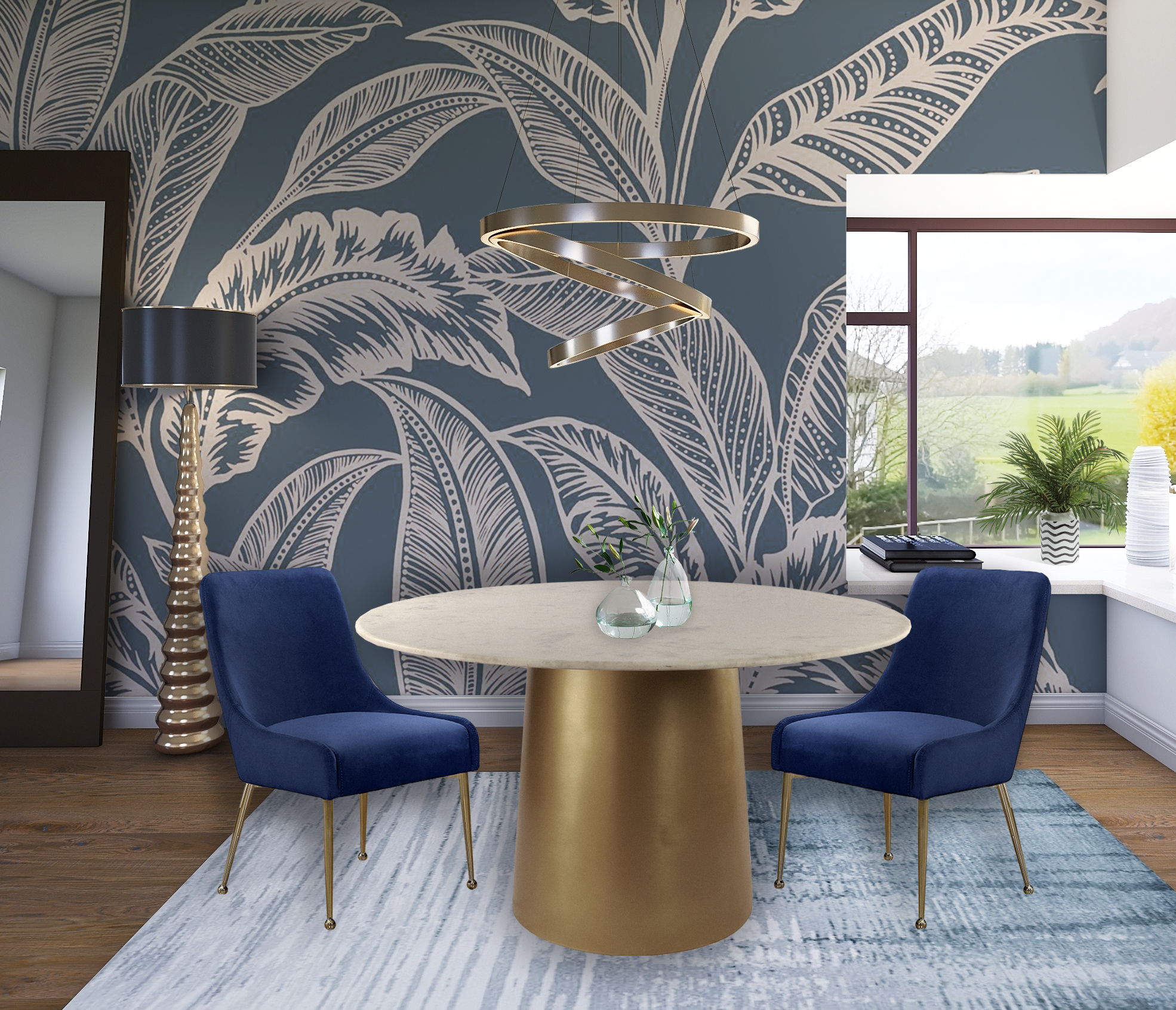 Owen - Dining Chair (Set of 2) - Navy