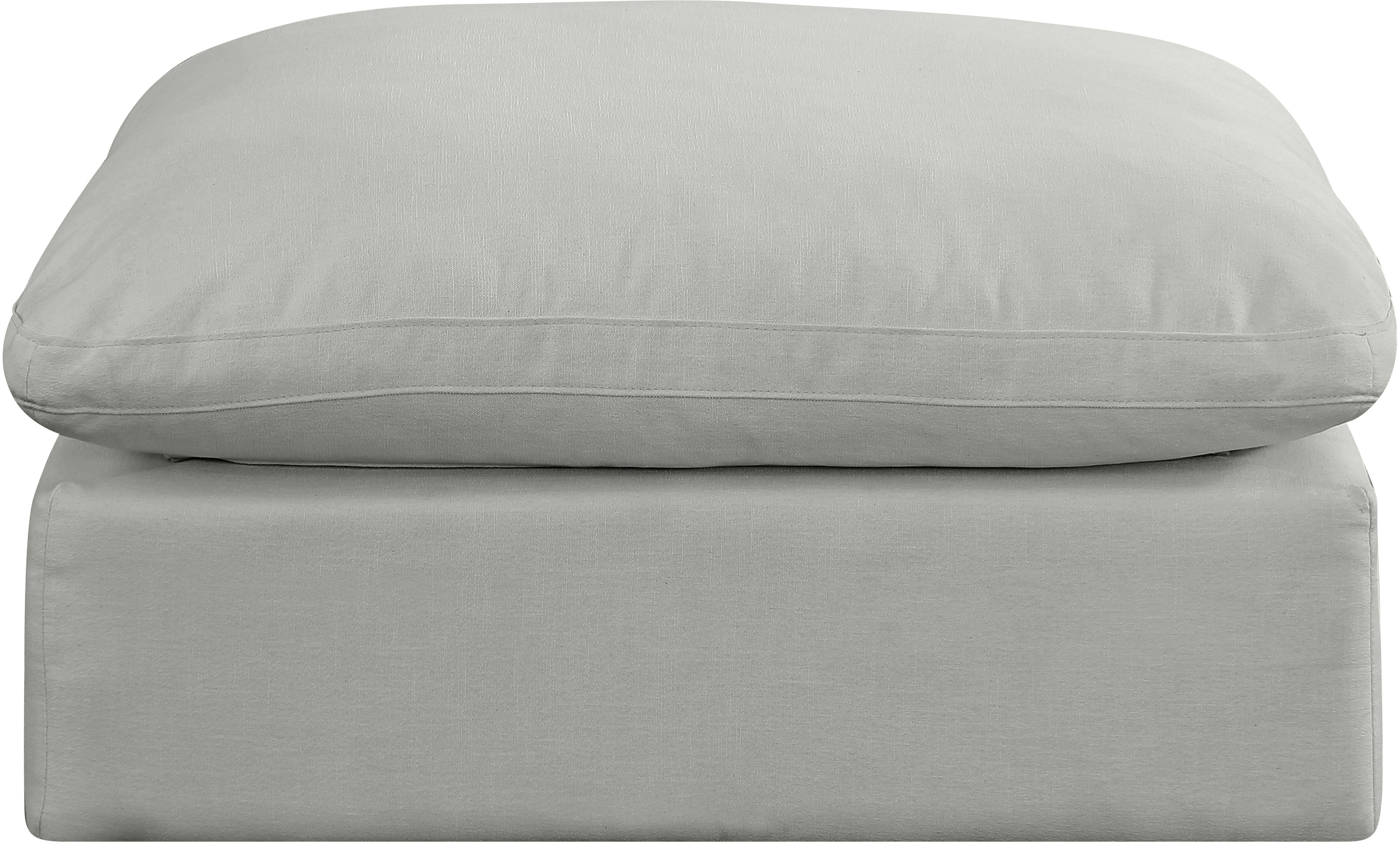 Comfy - Linen Ottoman - Gray