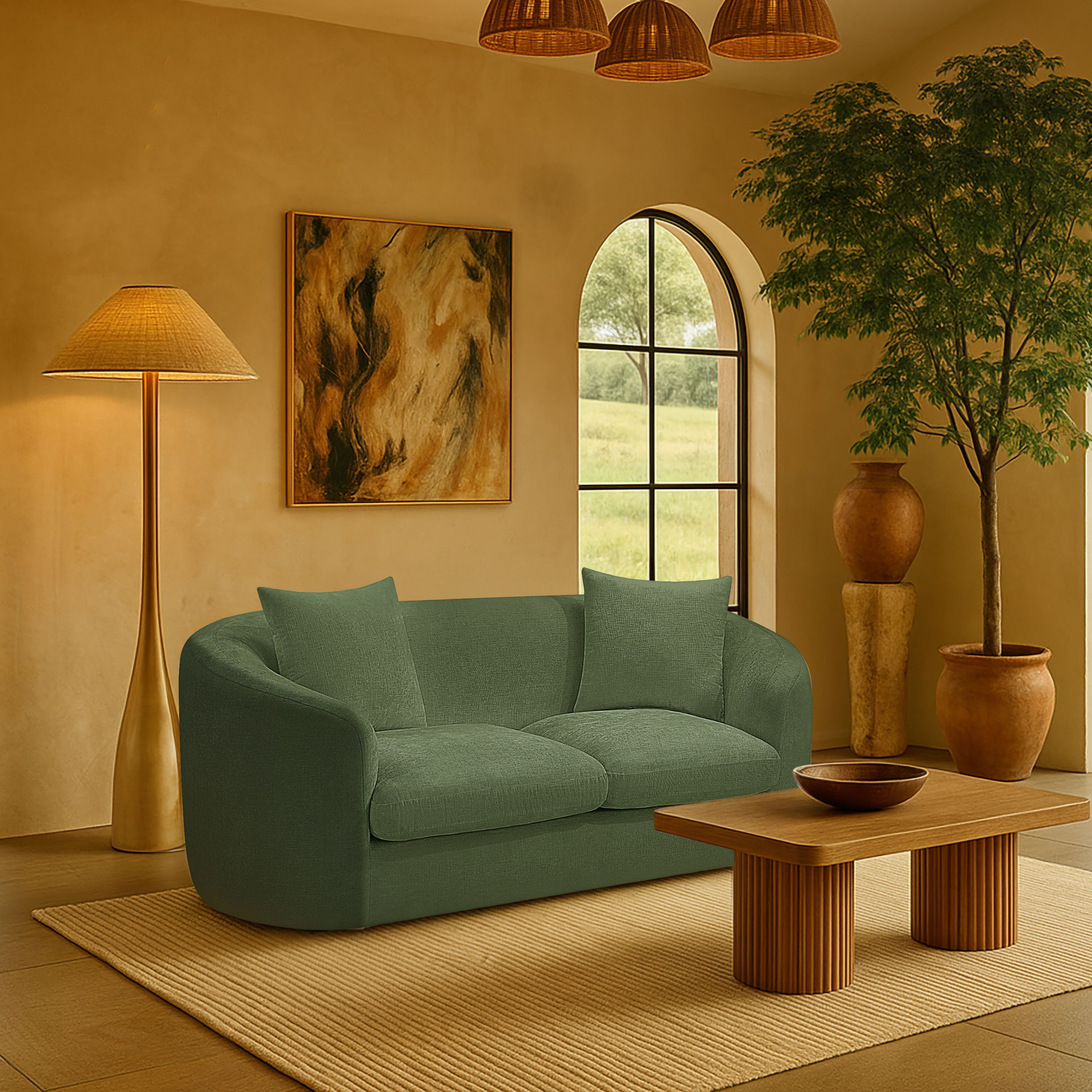 Penelope - Loveseat - Green