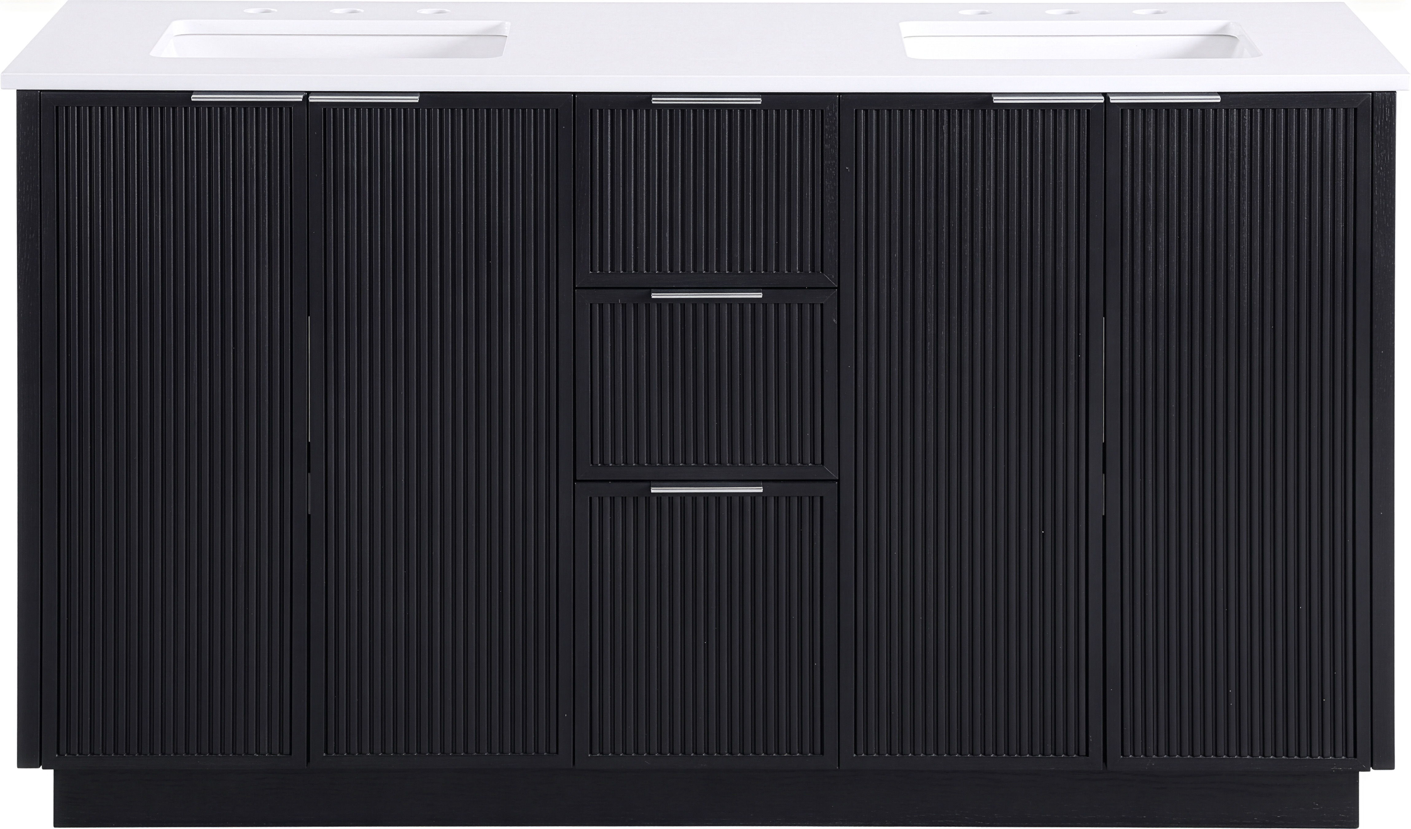 Willard - 60'' Bathroom Vanity - Black / White