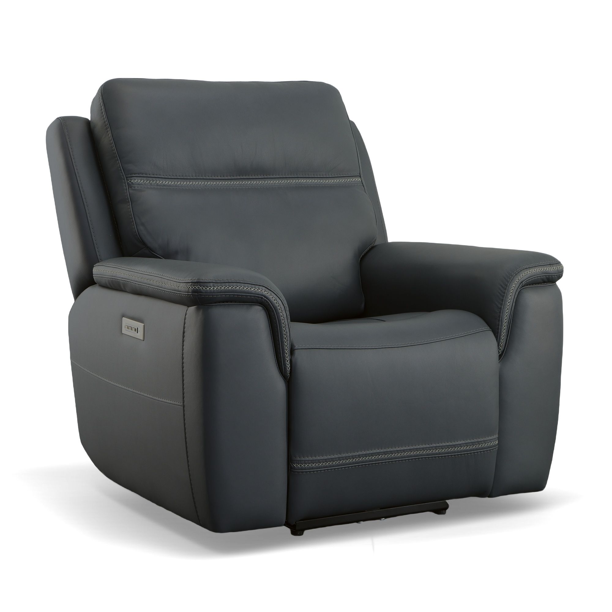 Sawyer - Power Recliner With Power Headrest & Lumbar - Marine, dark gray