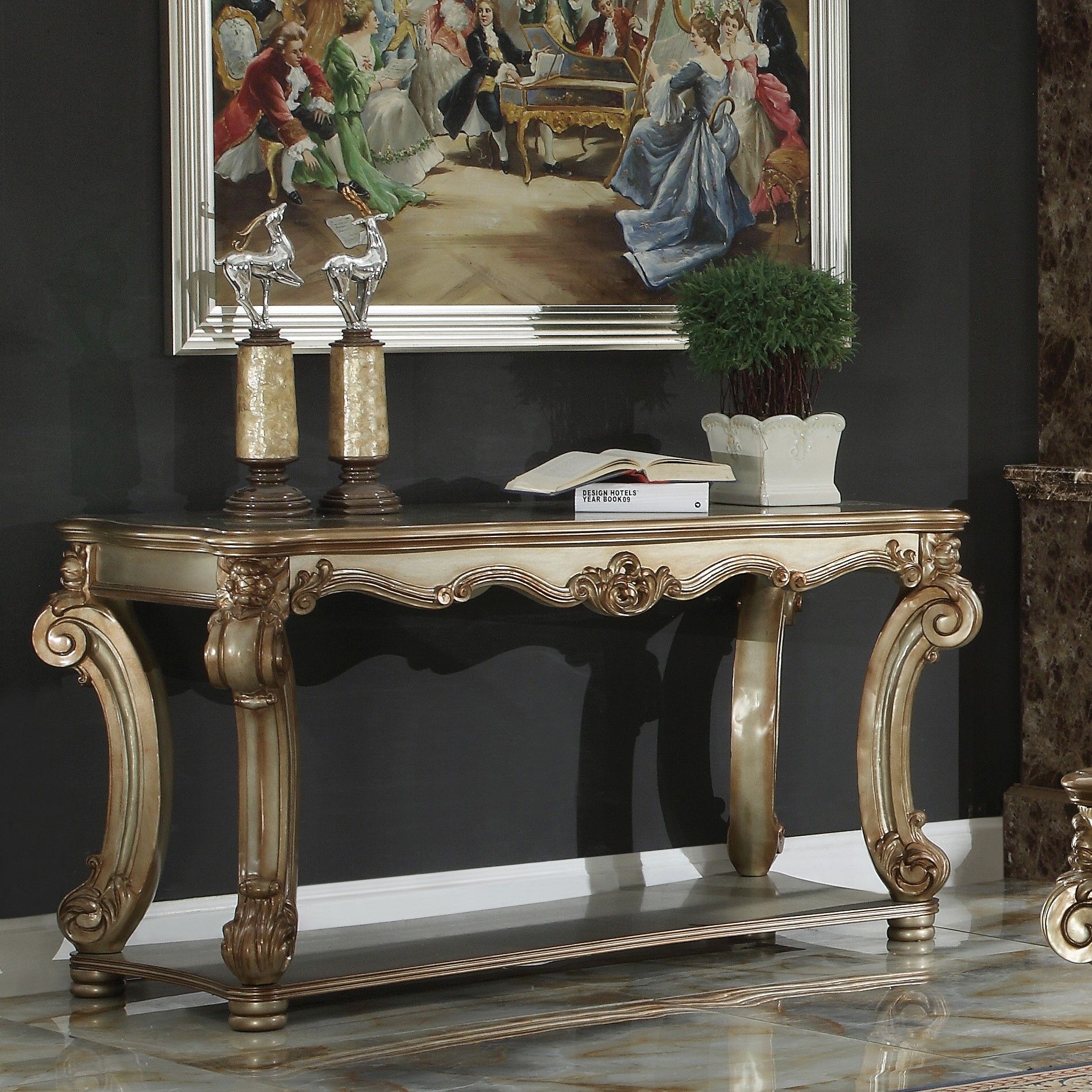 Vendome - Sofa Table - Gold Patina, bronze
