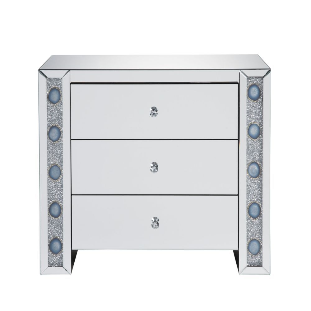 Sonia - Console Cabinet - Mirrored & Faux Agate, silver, view 8