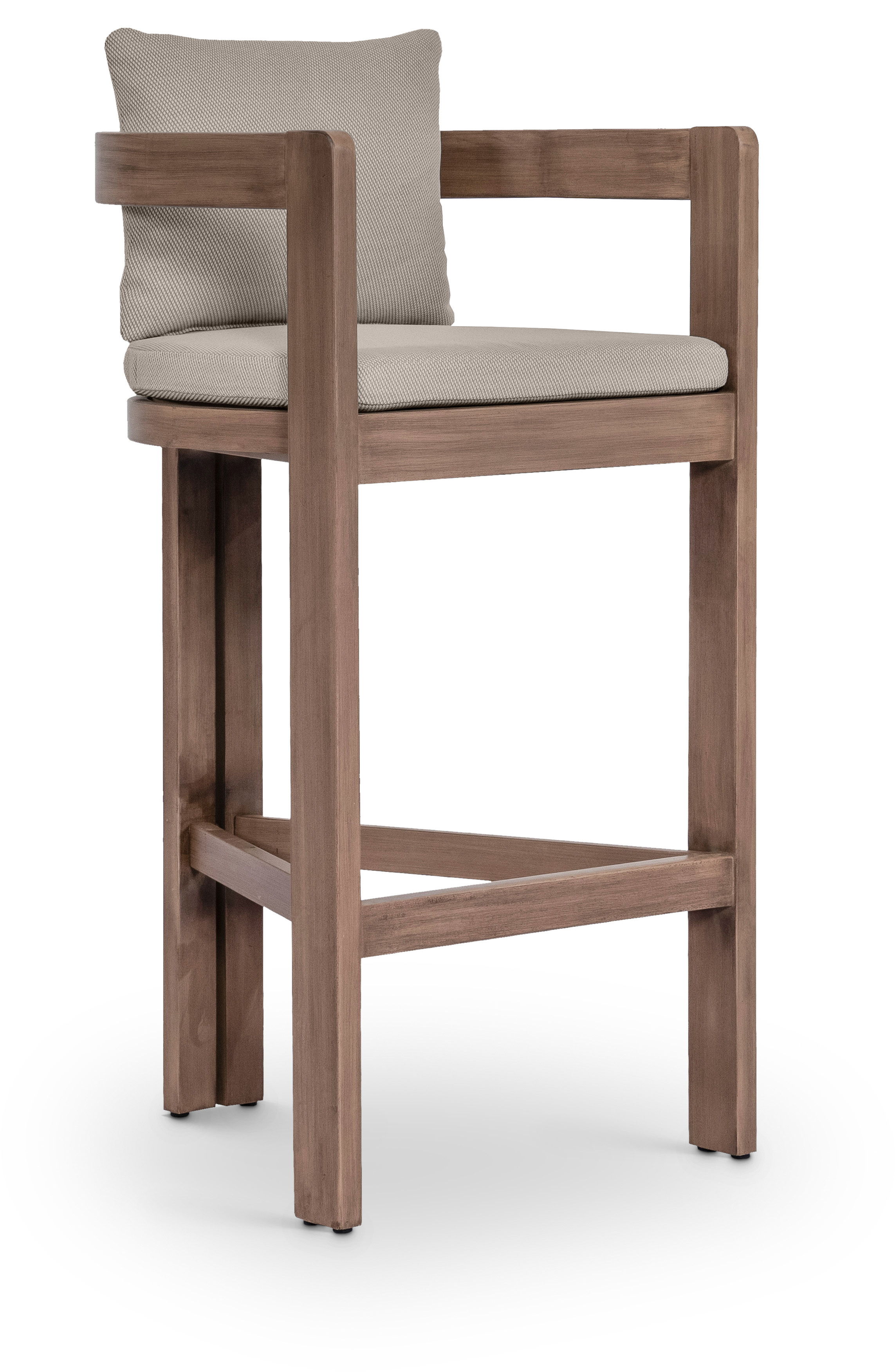 Newport - Water Resistant Fabric Upholstered Outdoor Patio Bar Stool - Beige