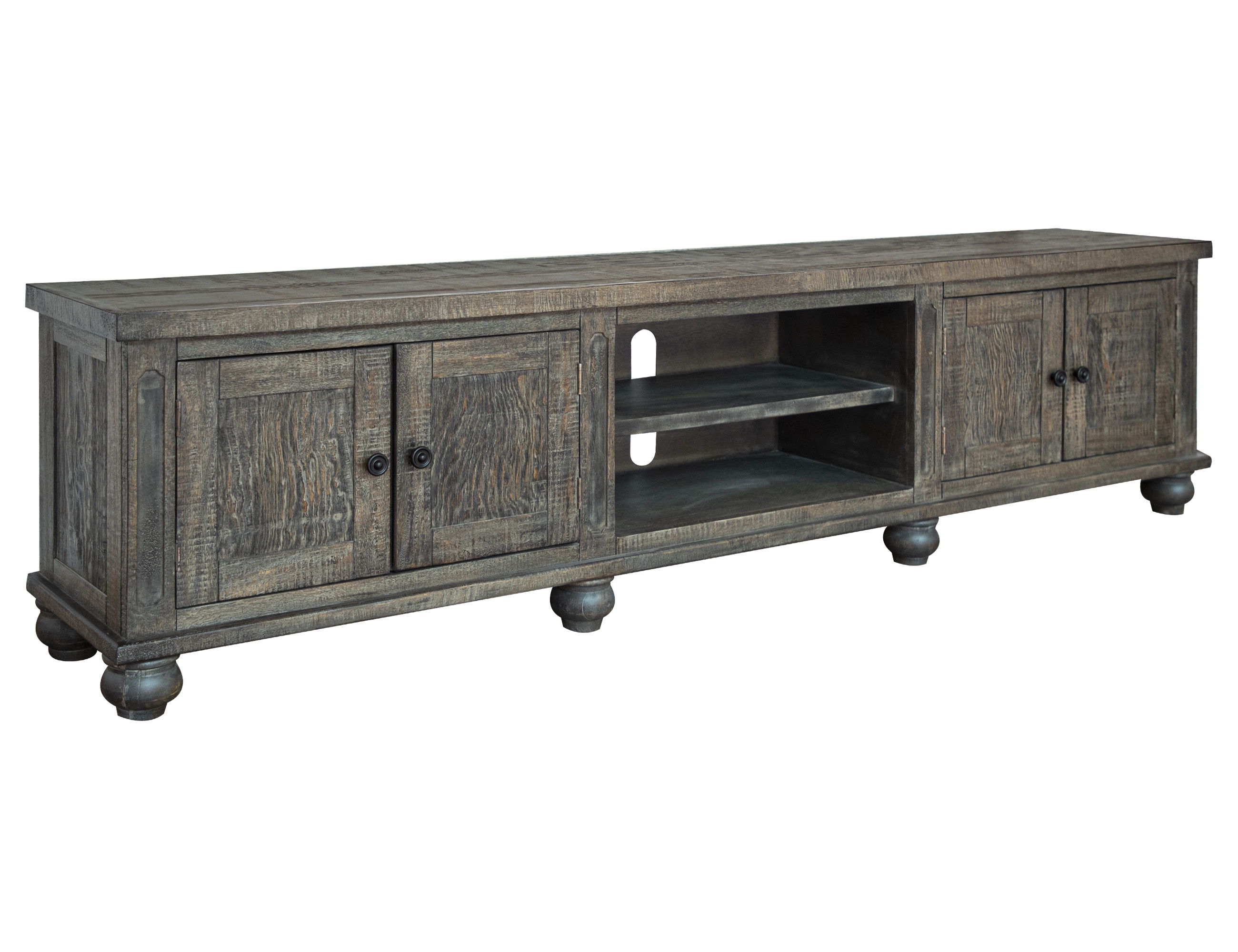 International Furniture Direct Aruba - TV Stand - Dark Brown / Carbon