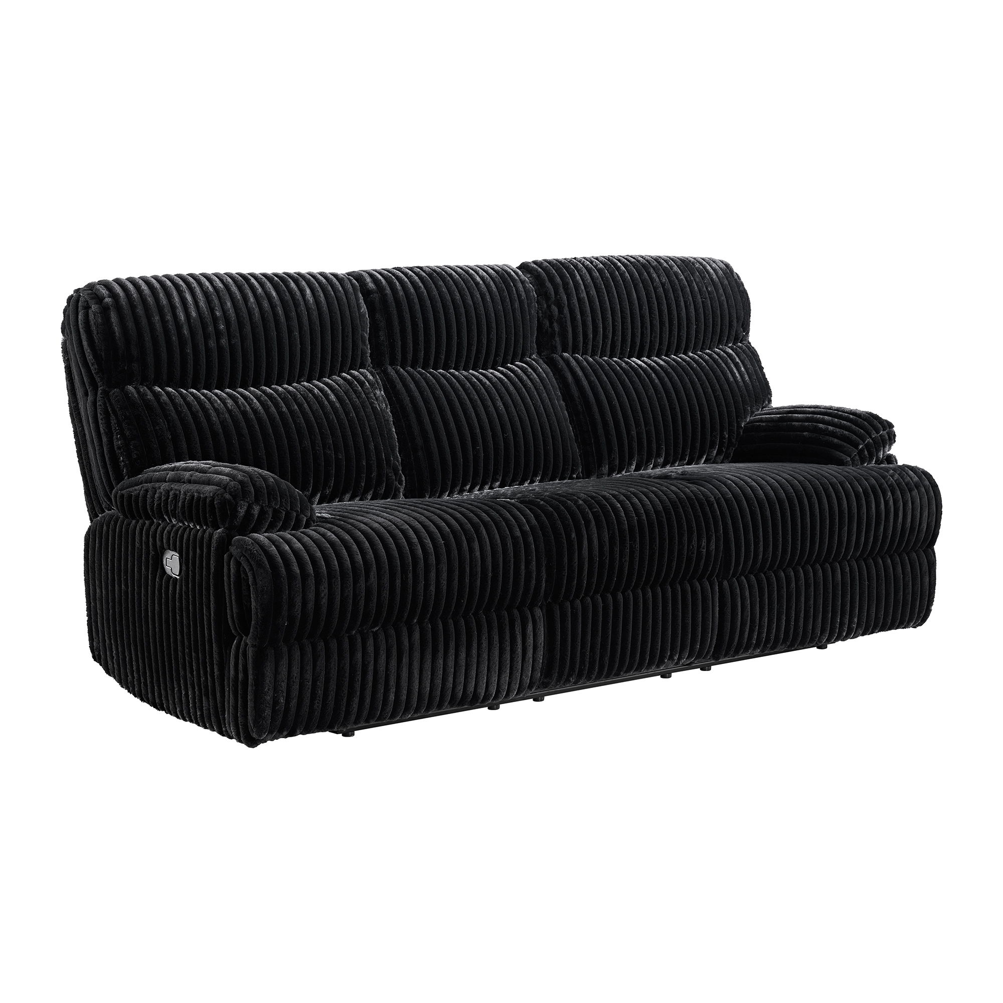 Admiral - 3 Piece Living Room Set (Sofa, Loveseat & Recliner) - Black