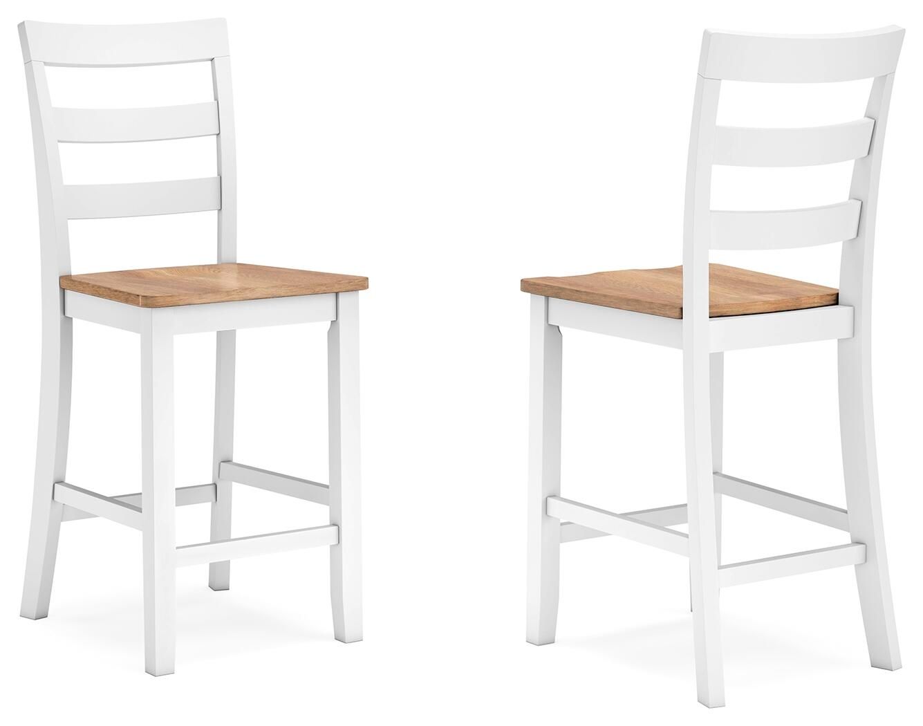 Gesthaven – Barstool (Set of 2) – Natural / White