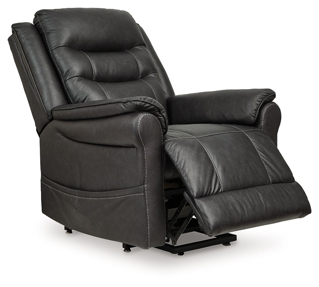 Ashley Furniture Oatman - Power Lift Recliner - Carbon - Image 3