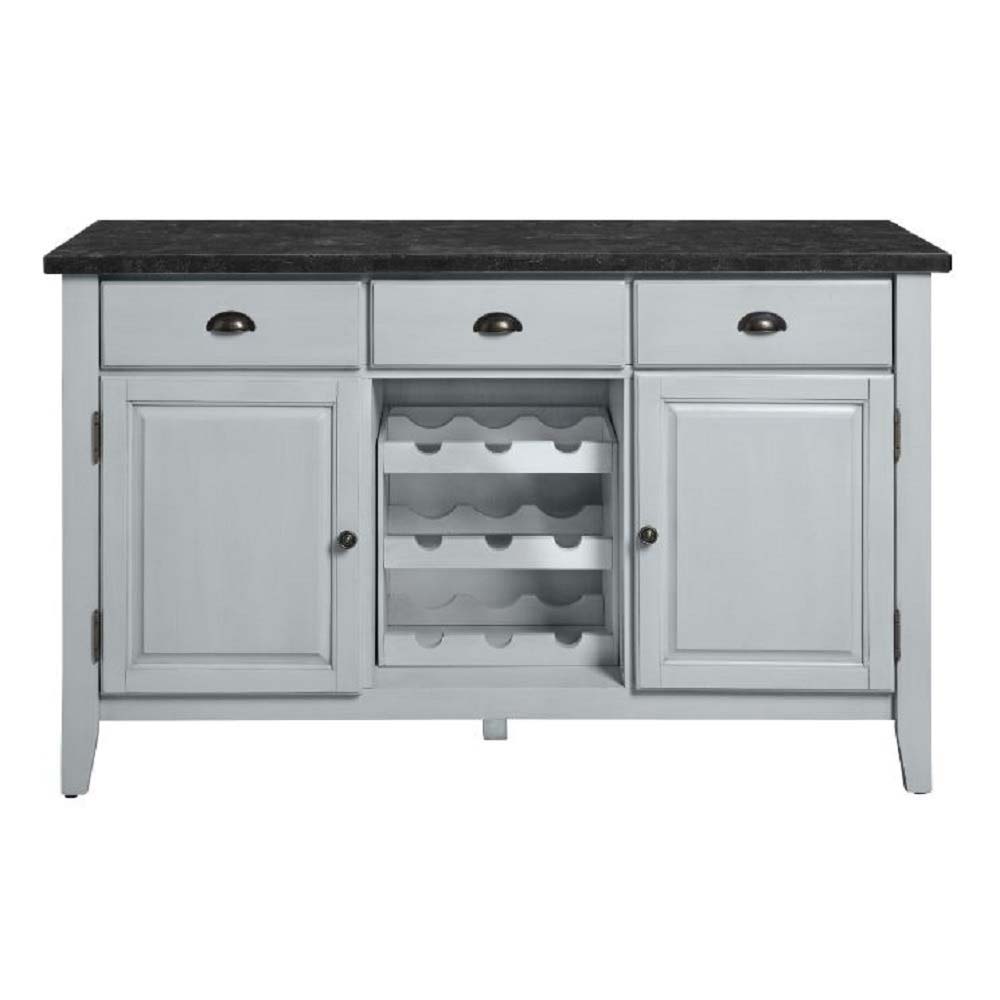 Lanton - Server - Natural Marble & Antique White, white, view 8