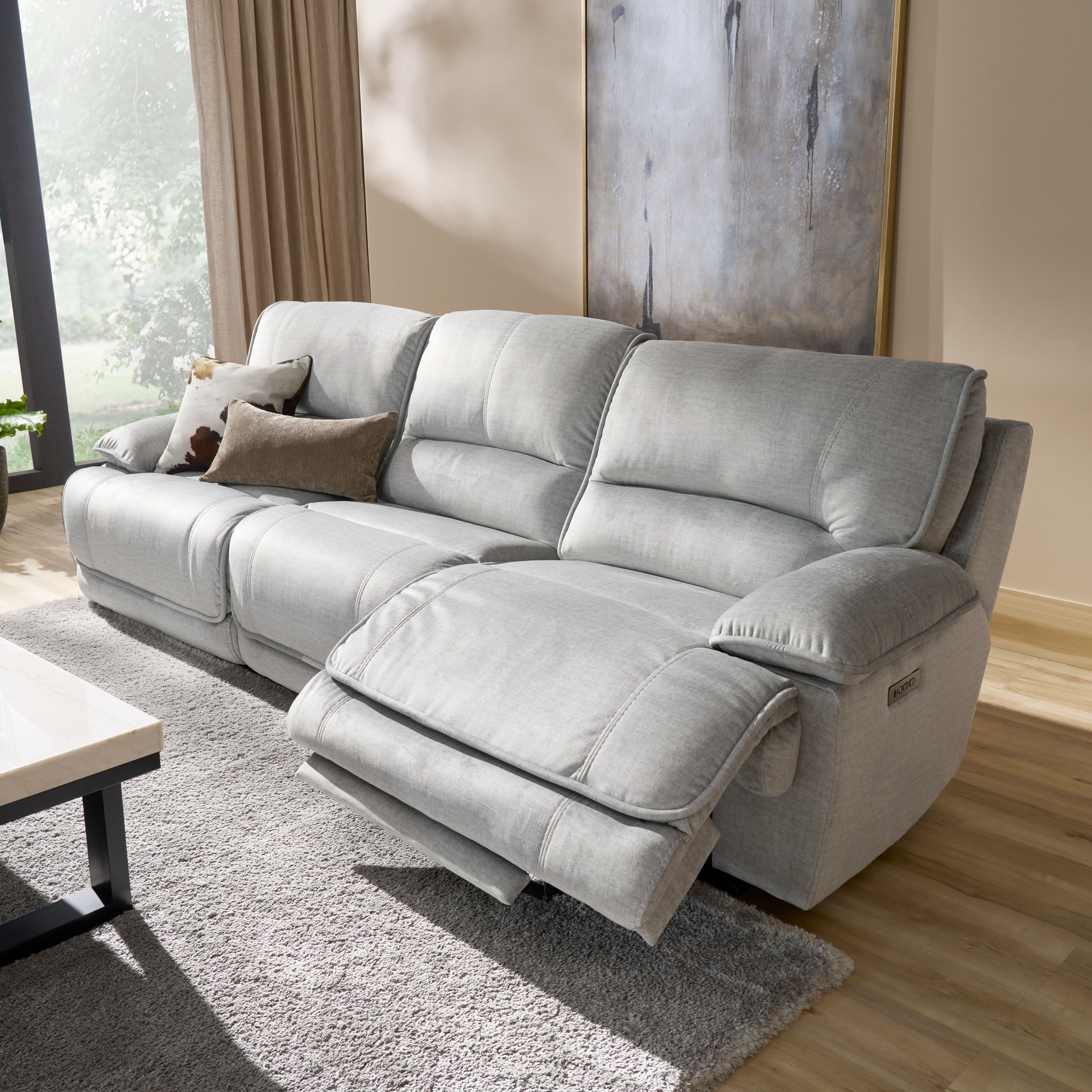Olsen - 3-Piece Reclining Sofa - Silver